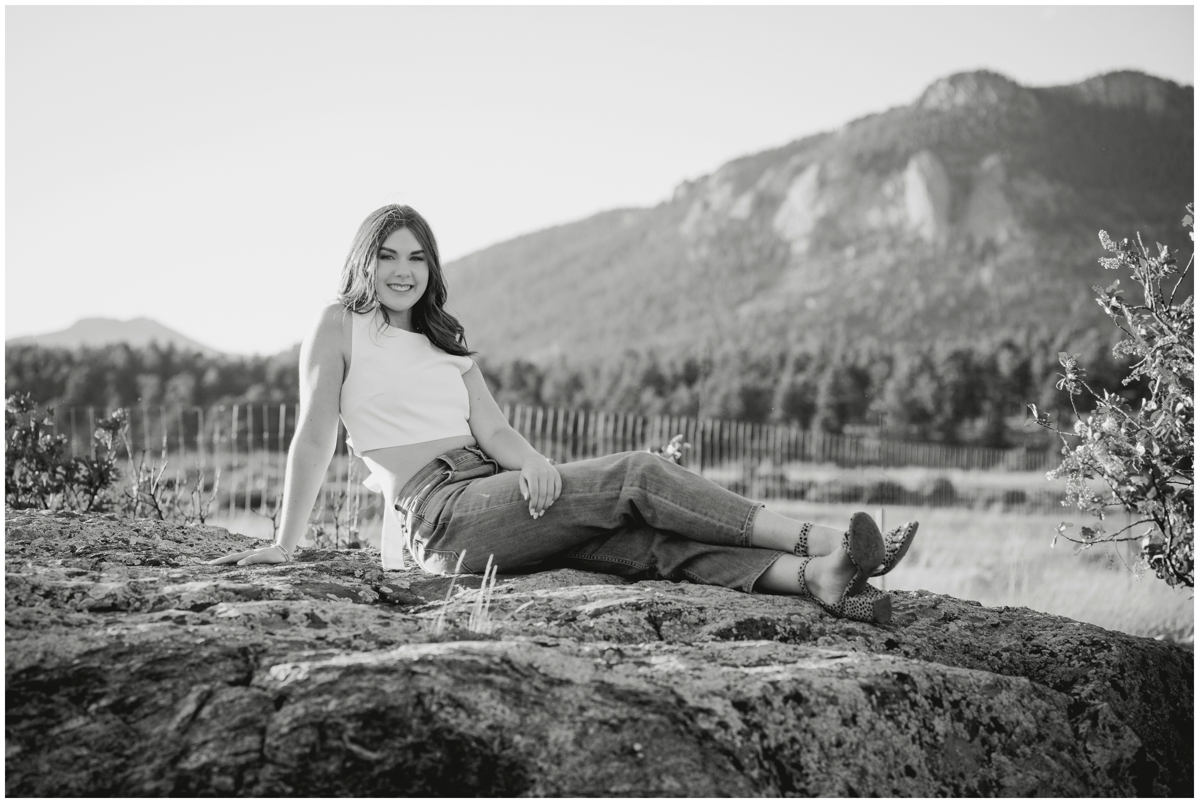 high school graduation photography session in the Colorado mountains