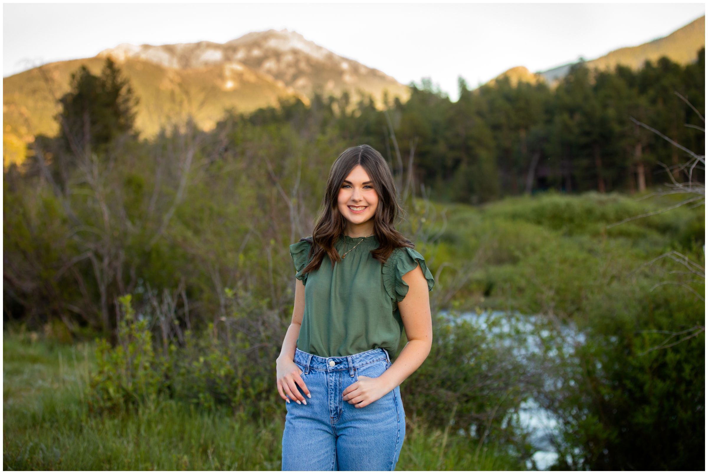 Estes Park senior pictures at Sprague Lake and Moraine Park in RMNP by Colorado portrait photographer Plum Pretty Photography