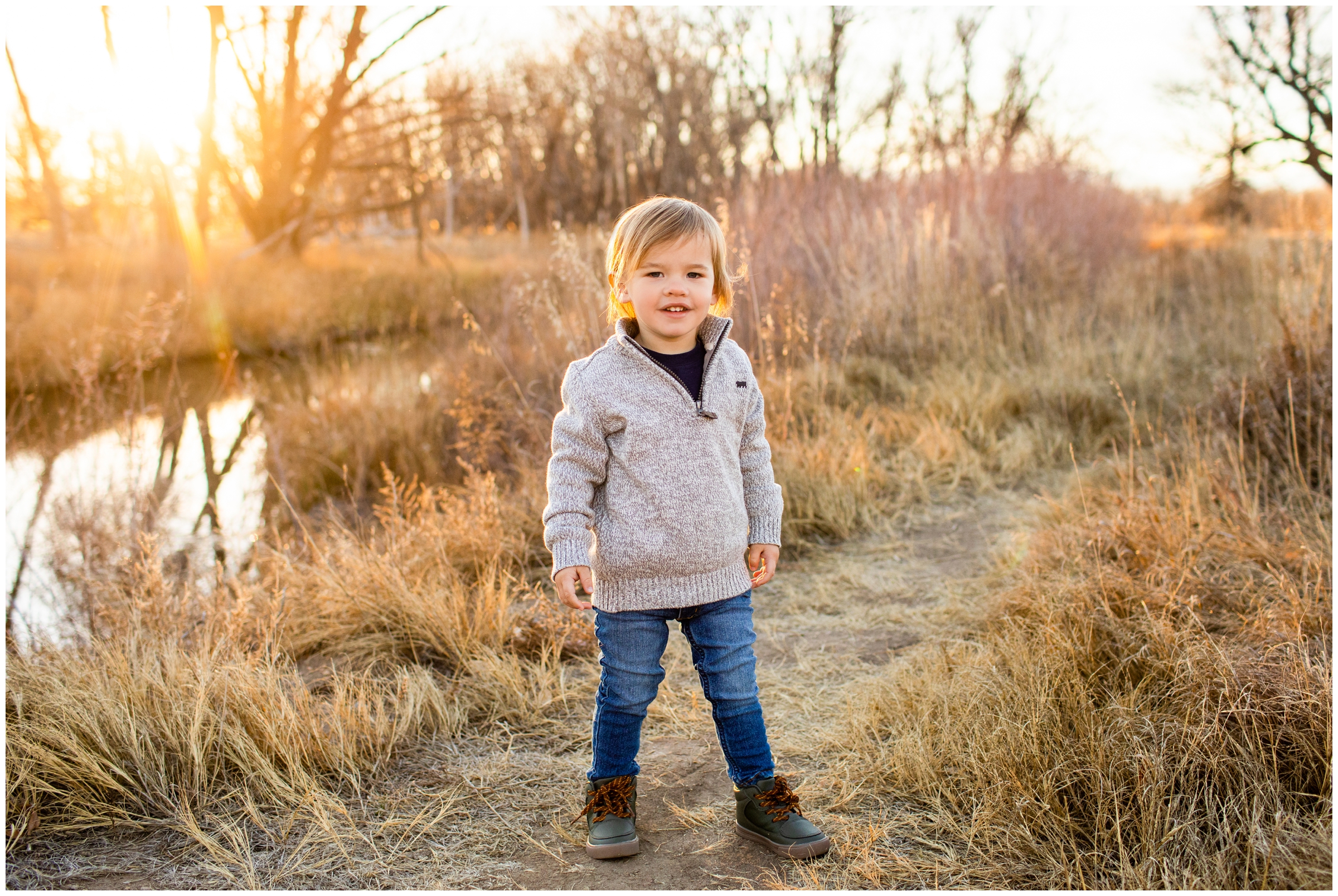 Longmont CO family pictures during fall at Sandstone Ranch by Colorado portrait photographer Plum Pretty Photography