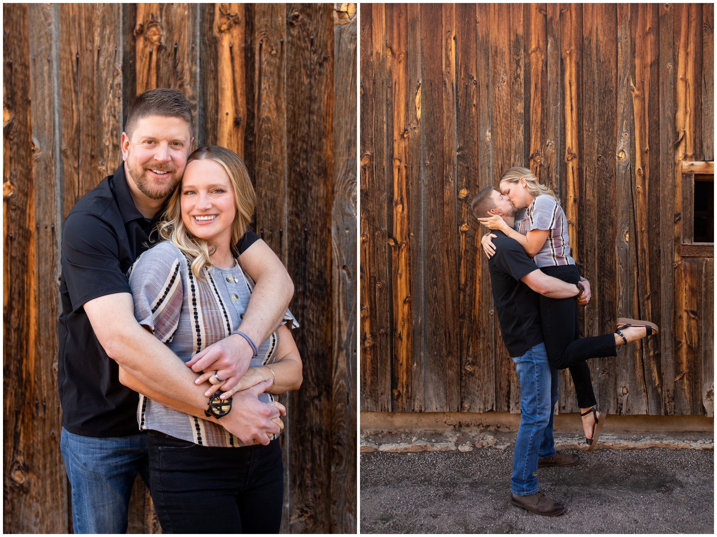 guy lifting his wife during Colorado anniversary photoshoot at Bobcat Ridge