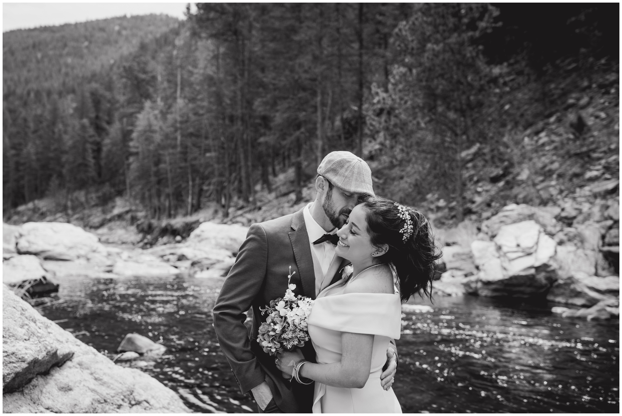 river elopement wedding inspiration in the CO mountains by Plum Pretty Photography 
