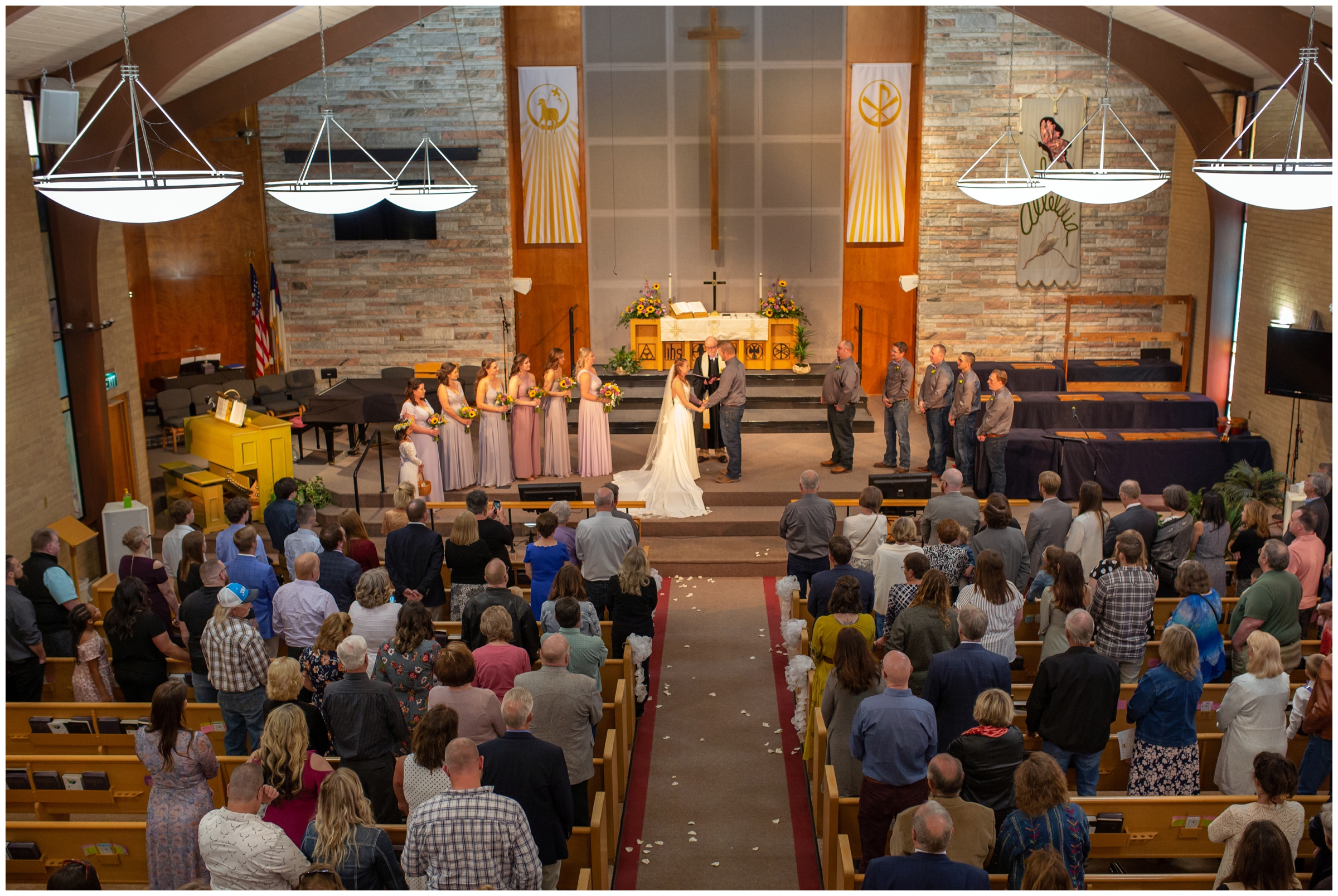 The Heart of Longmont church wedding ceremony 