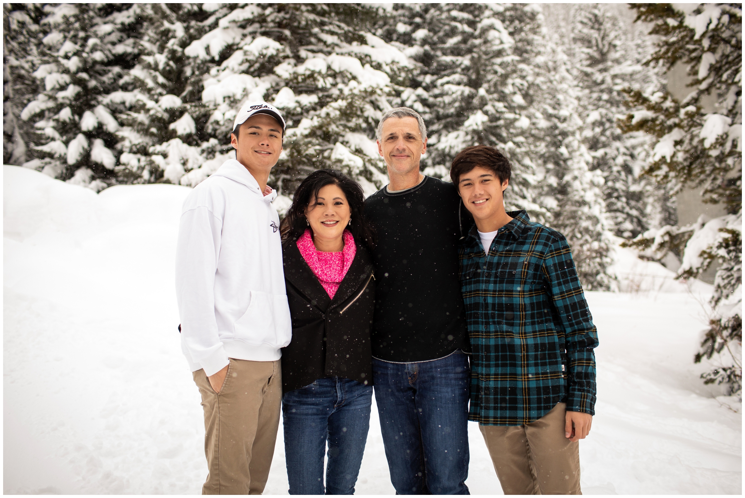 Snowy Winter Park family photos by Colorado portrait photographer Plum Pretty Photography