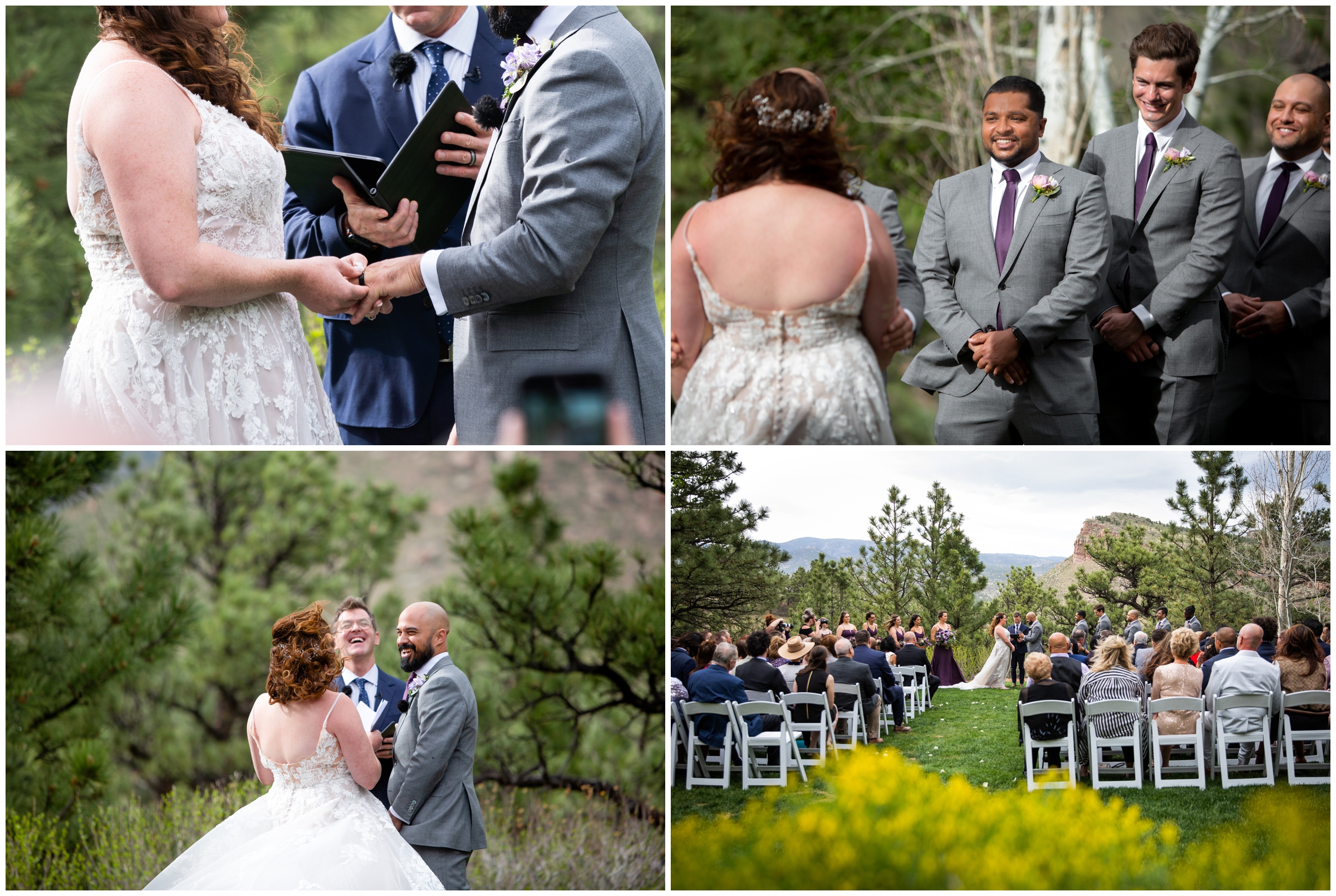 spring outdoor wedding ceremony in the Colorado mountains
