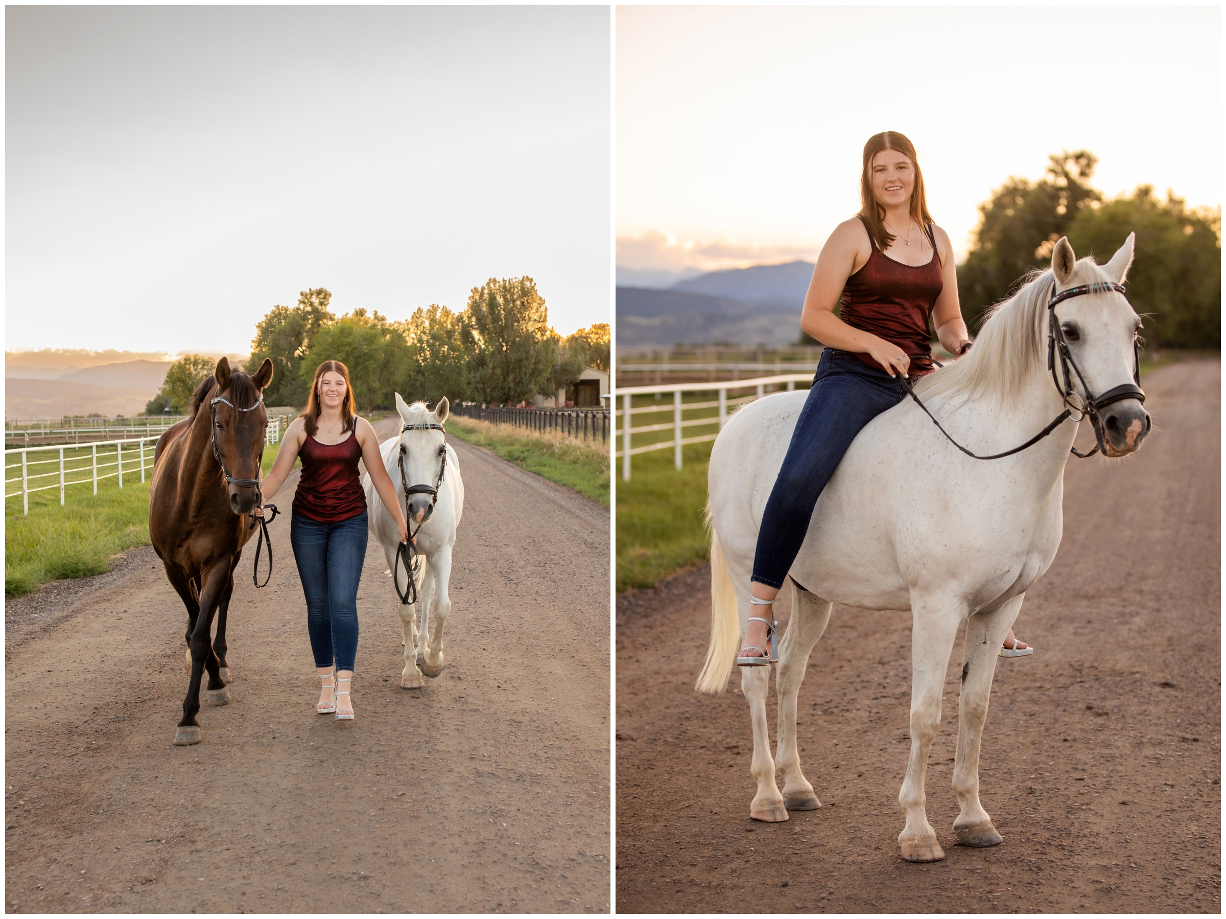 Colorado horse senior portraits by Longmont CO photographer Plum Pretty Photography