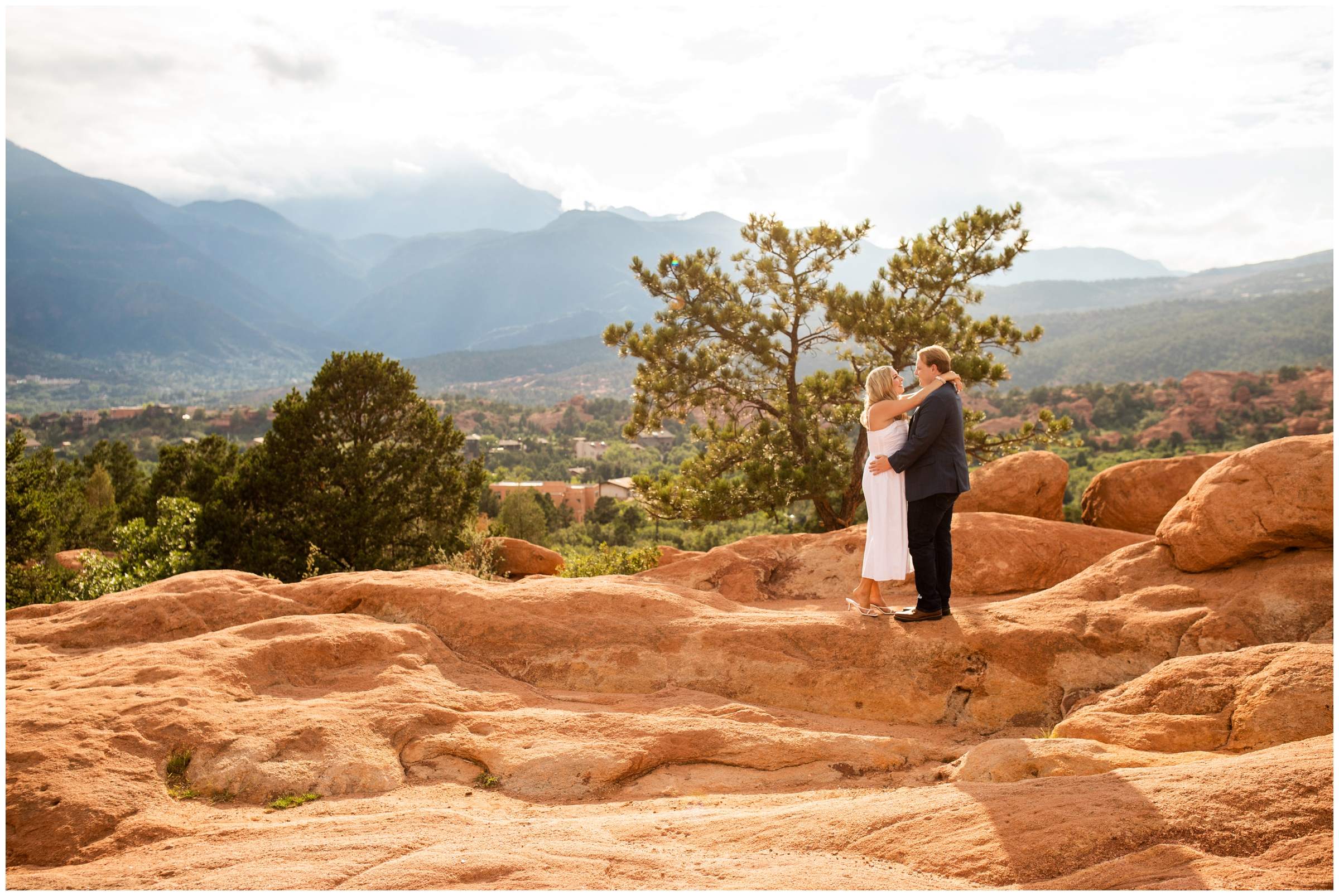 Garden of the Gods engagement portraits by Colorado wedding photographer Plum Pretty Photography