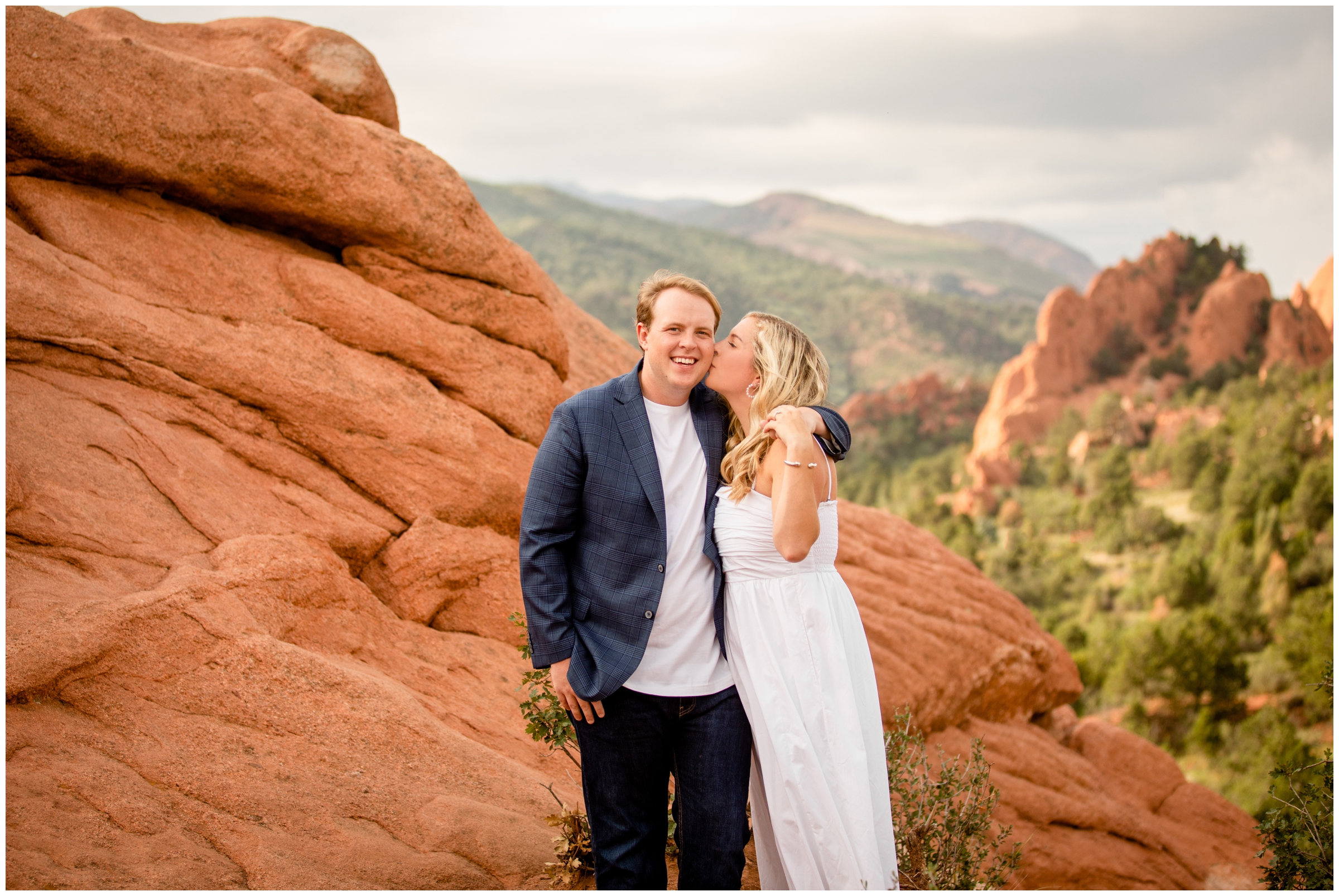 summer engagement photography session at Garden of the Gods in Colorado Springs 