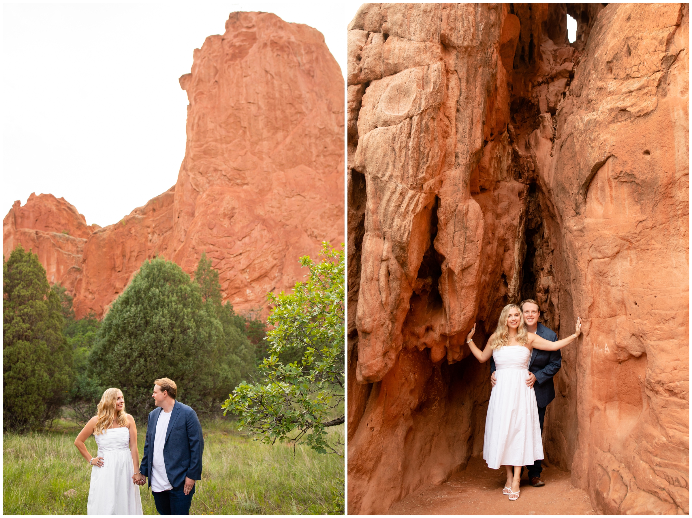 Garden of the Gods engagement portraits by Colorado wedding photographer Plum Pretty Photography