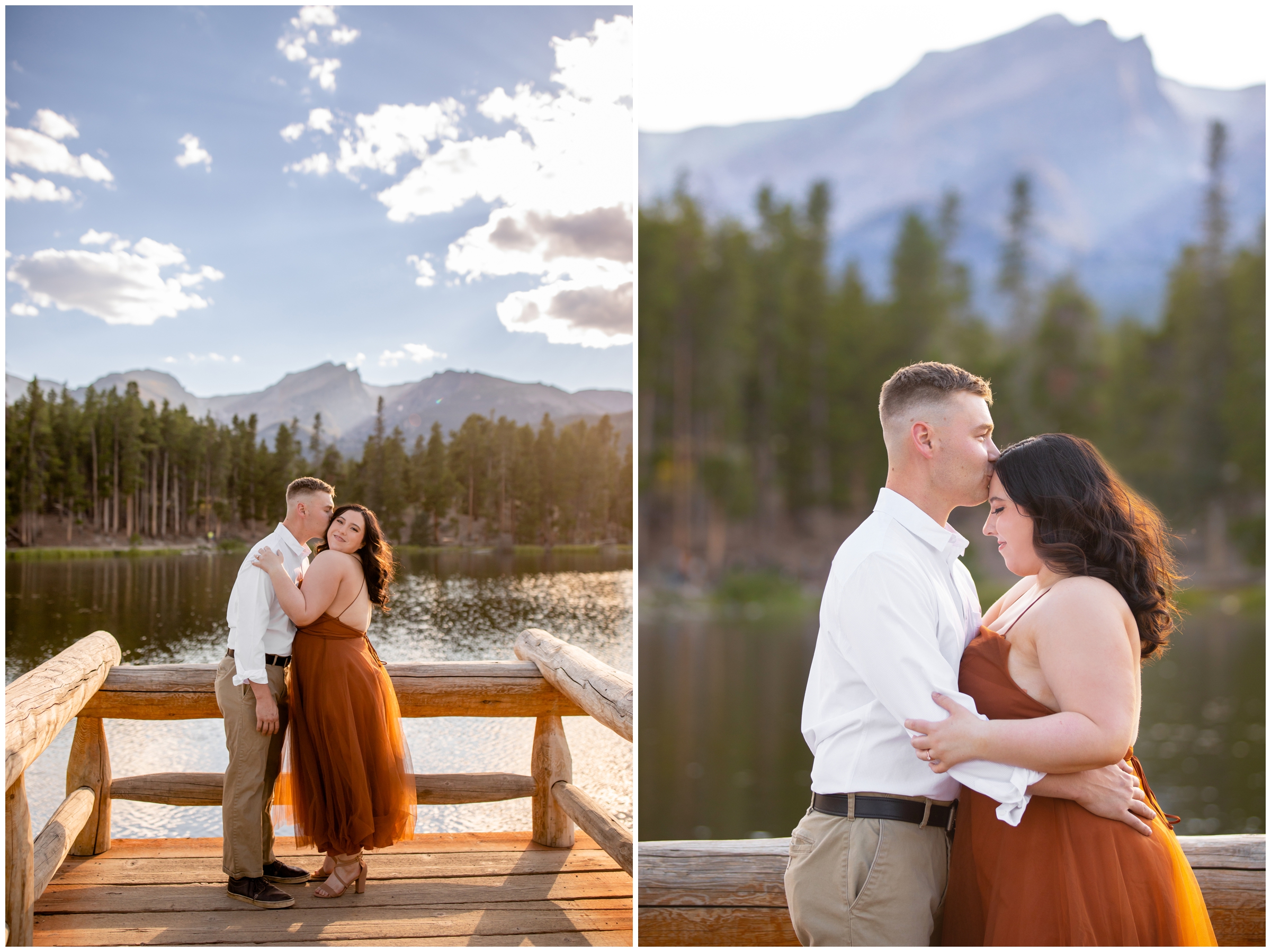 RMNP engagement photography session at Sprague Lake by Estes Park wedding photographer Plum Pretty Photography