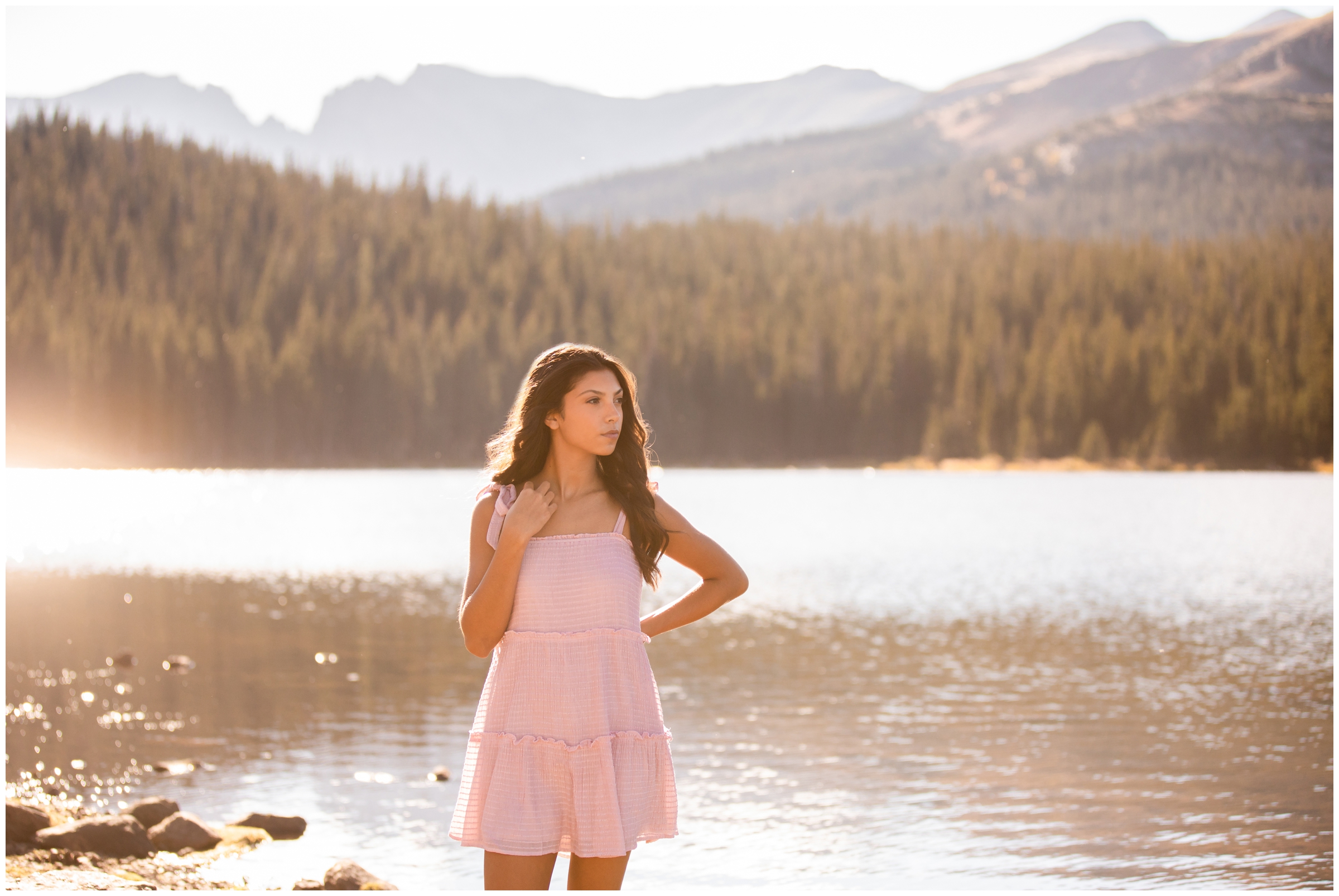 high school grad photography session in the Colorado mountains by Plum Pretty Photography
