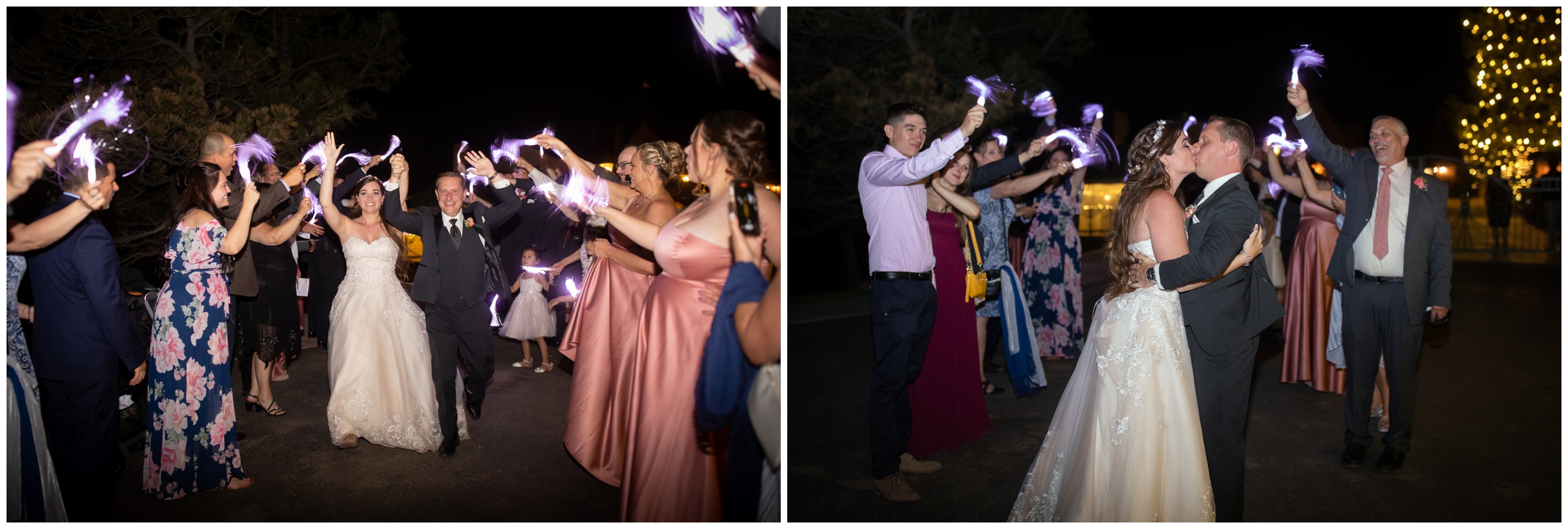 LED fiber optic wands wedding reception exit inspiration in Colorado 