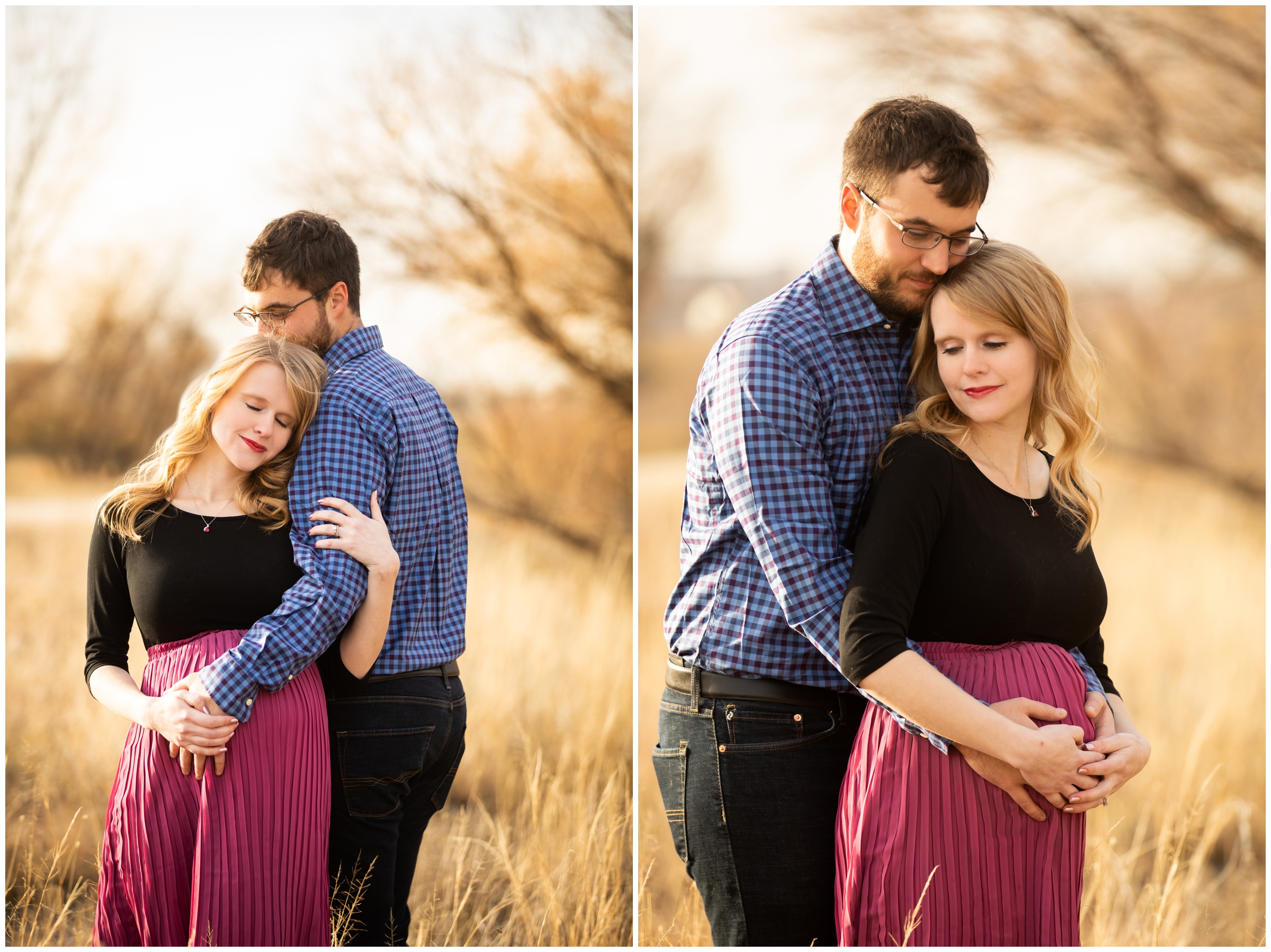 Colorado fall maternity pictures at 17 Mile House Farm Park by portrait photographer Plum Pretty Photography