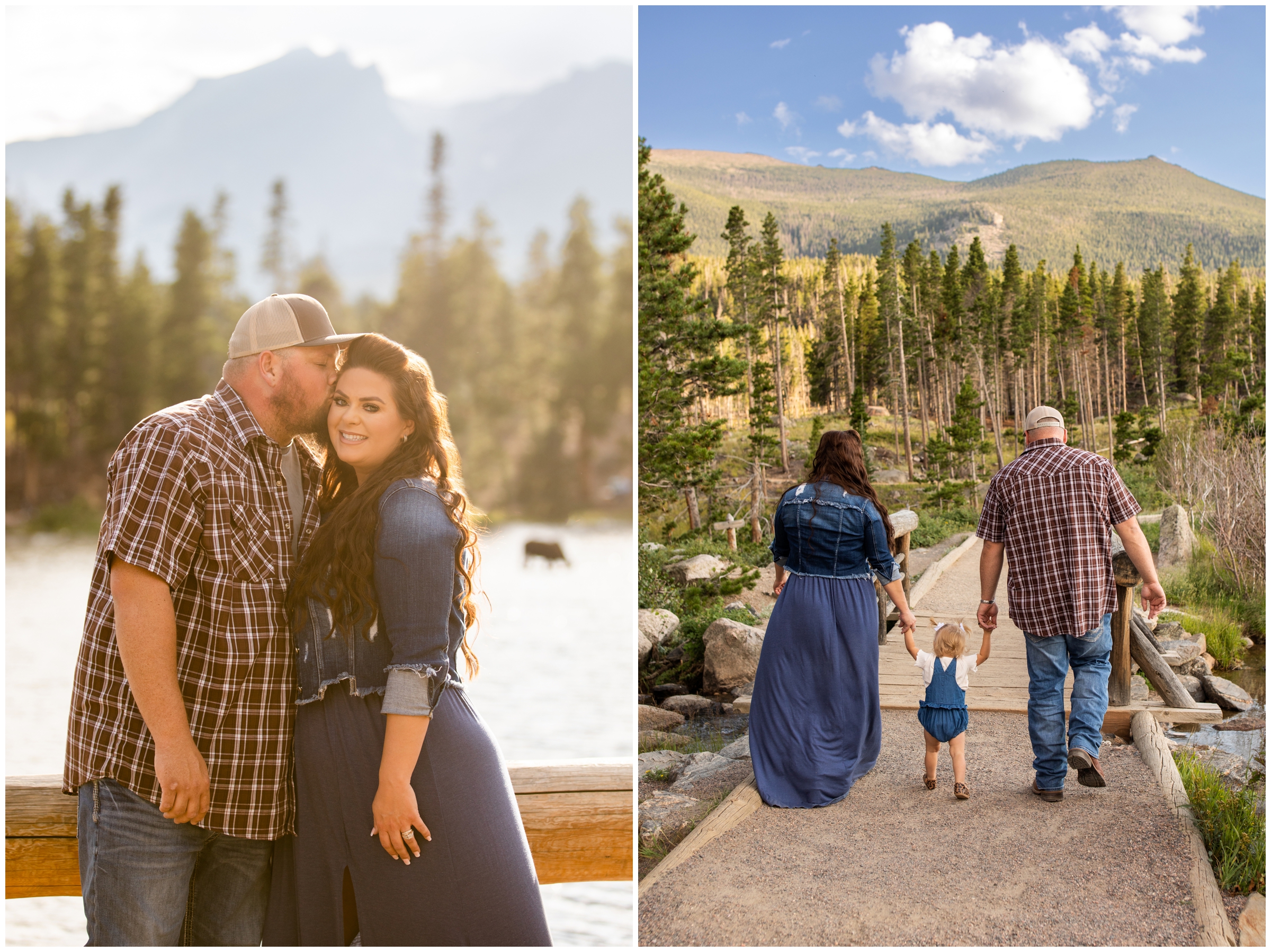 Estes Park family photography session at Sprague Lake in RMNP by Colorado portrait photographer Plum Pretty Photography 