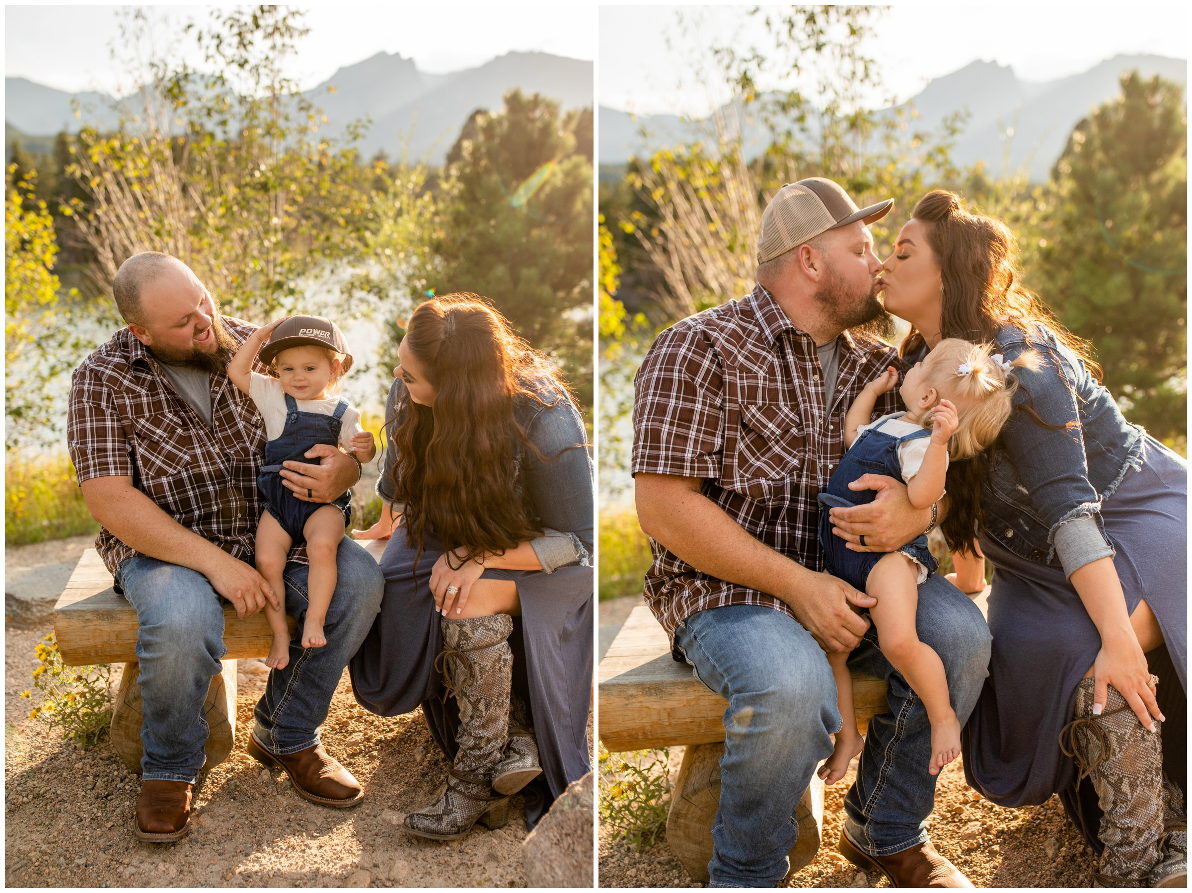 funny candid family photos at Sprague Lake in Estes Park Colorado 