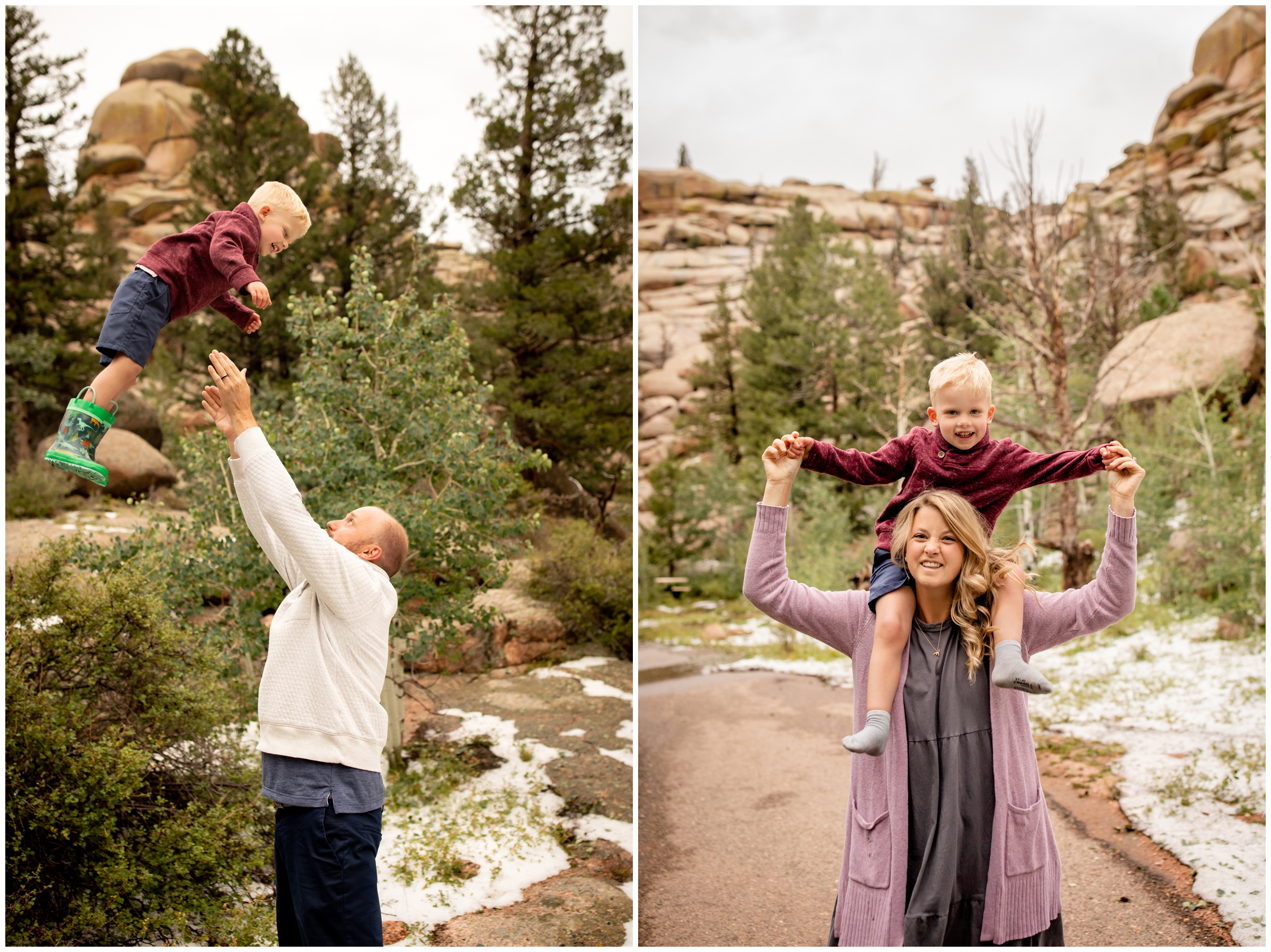 candid family photos at Vedauwoo in Wyoming by Colorado destination photographer Plum Pretty Photography 