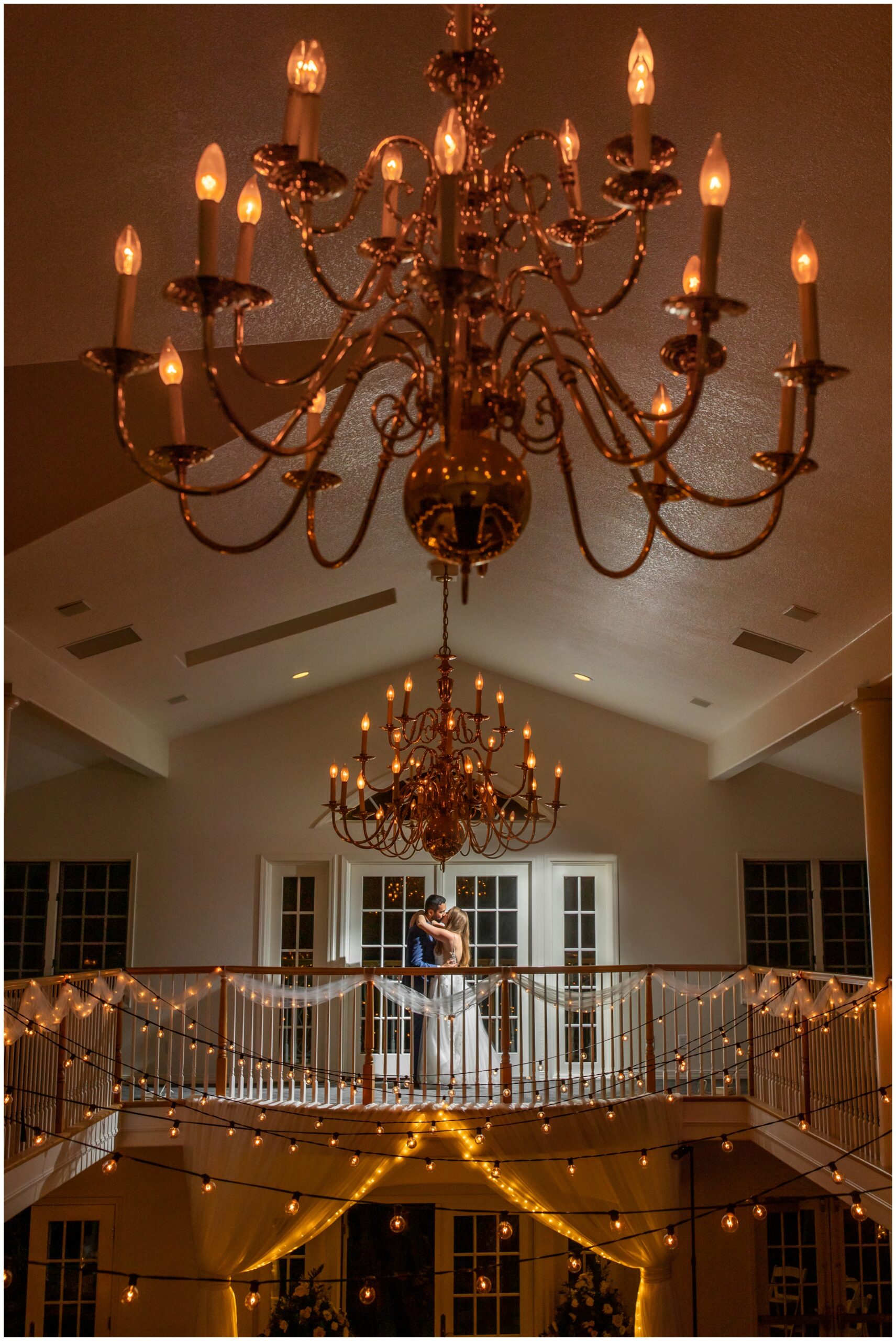 dramatic nighttime wedding portraits at Lionscrest Manor by Plum Pretty Photography