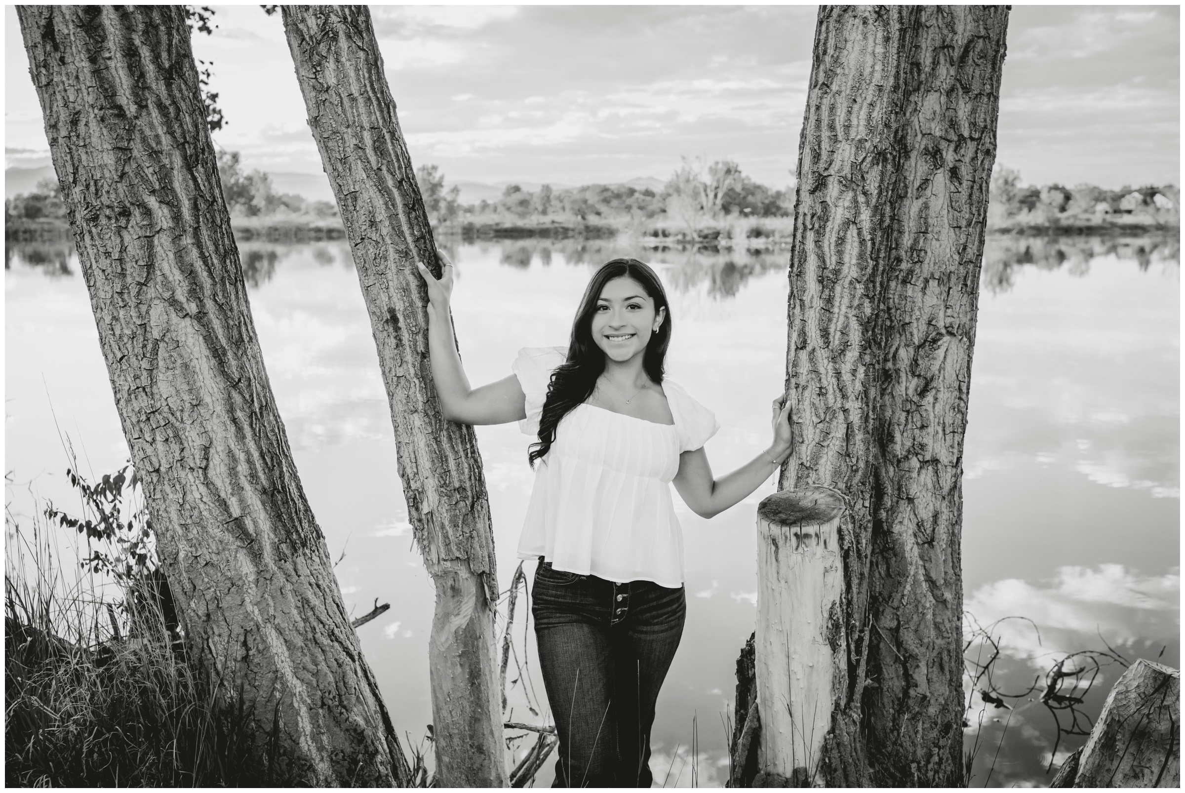 Senior portraits in Longmont at Golden Ponds Nature Area by Colorado photographer Plum Pretty Photography