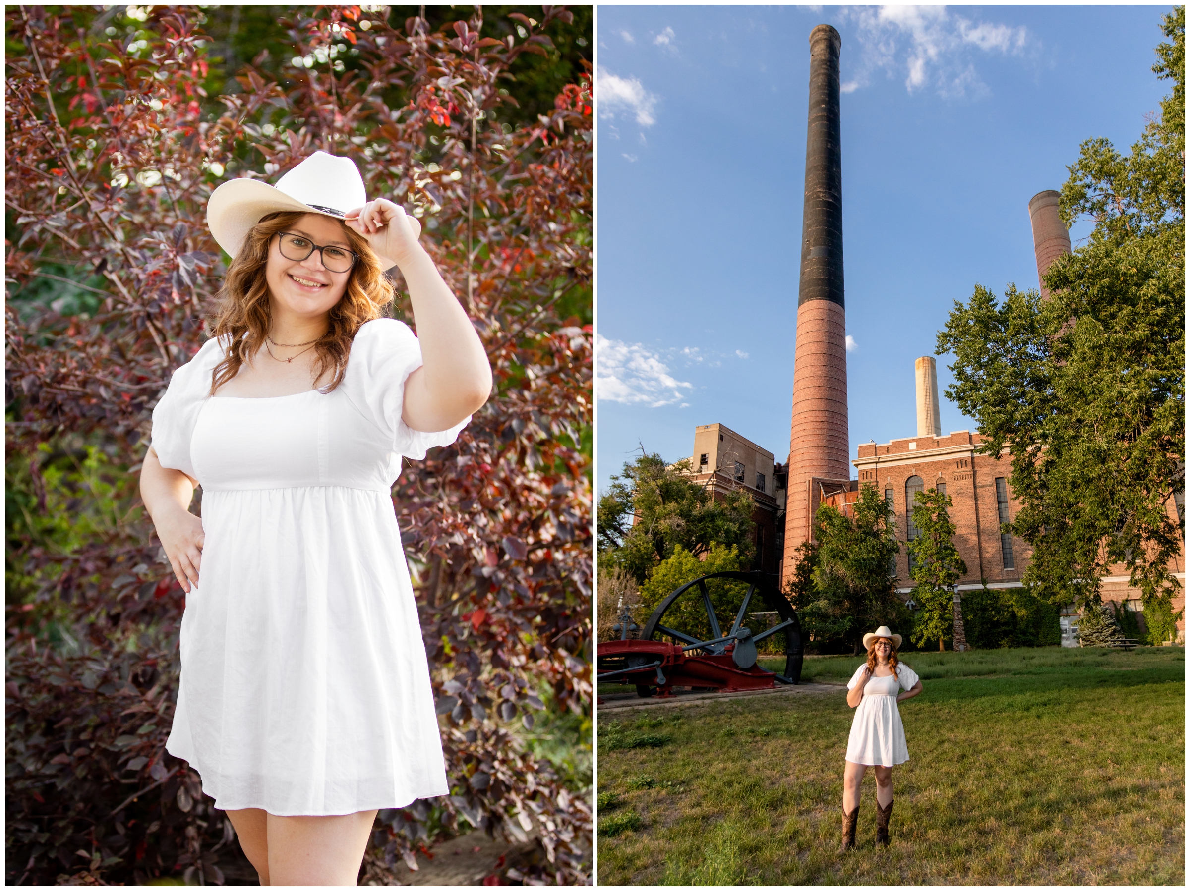 Unique Colorado senior pictures at the Valmont Power Plant by Boulder portrait photographer Plum Pretty Photography 