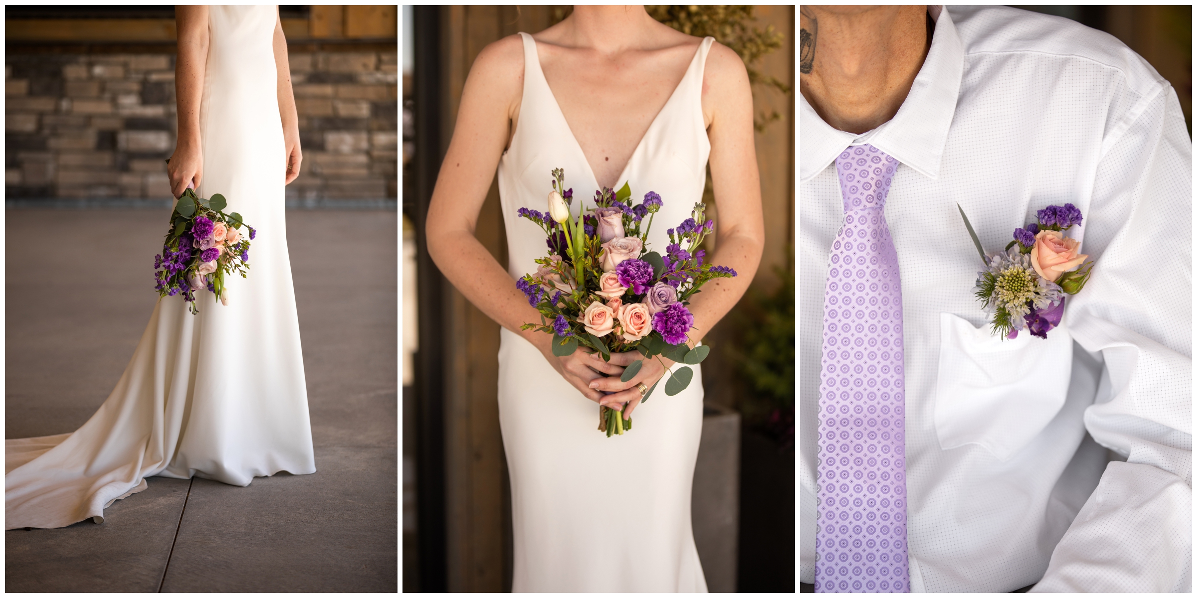 colorful wedding florals by Four Seasons Custom Florals in Colorado