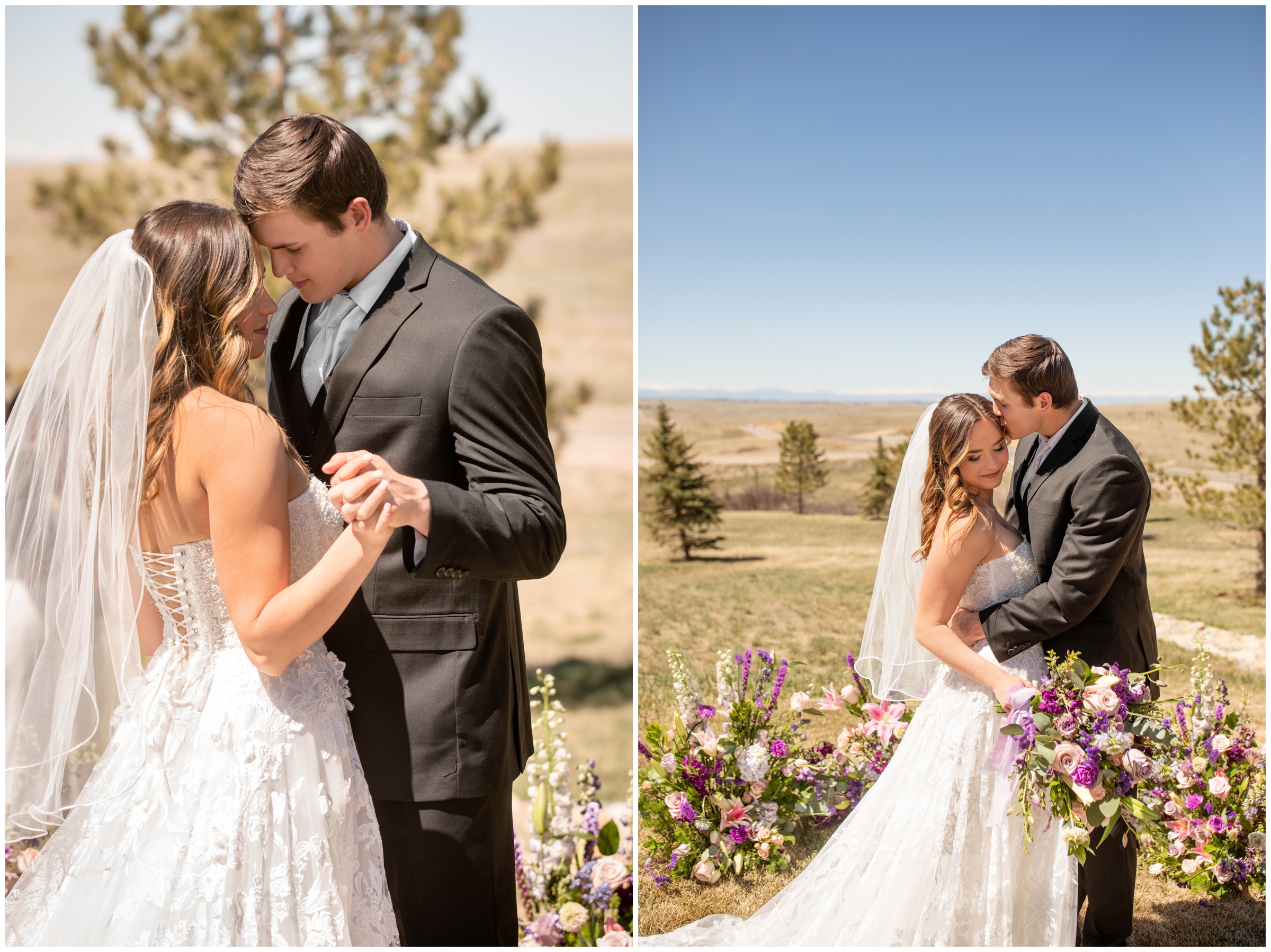 intimate wedding ceremony at Bonnie Blues by Colorado photographer Plum Pretty Photography