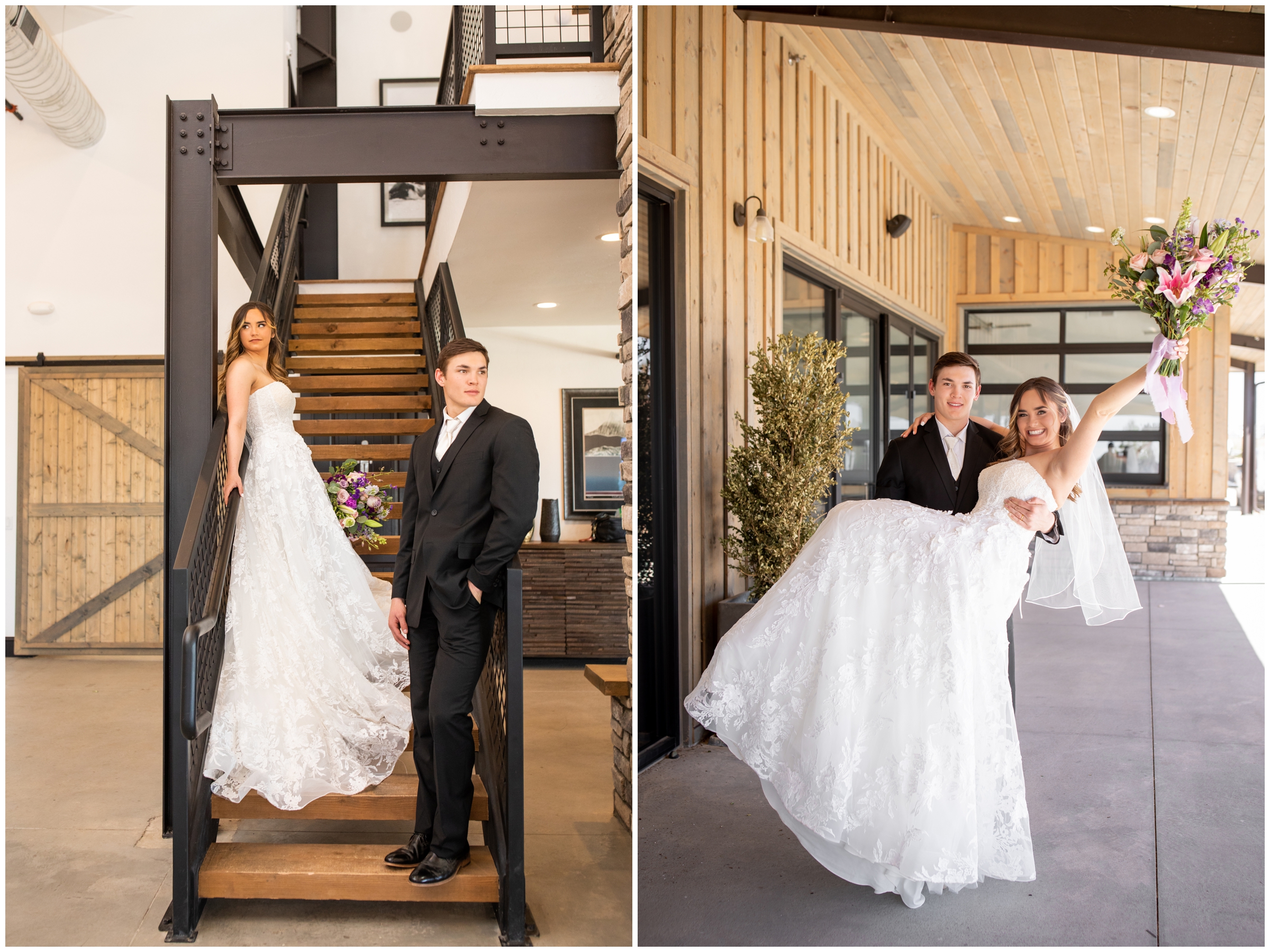 groom lifting bride during spring elopement photography session at Bonnie Blues Event Venue