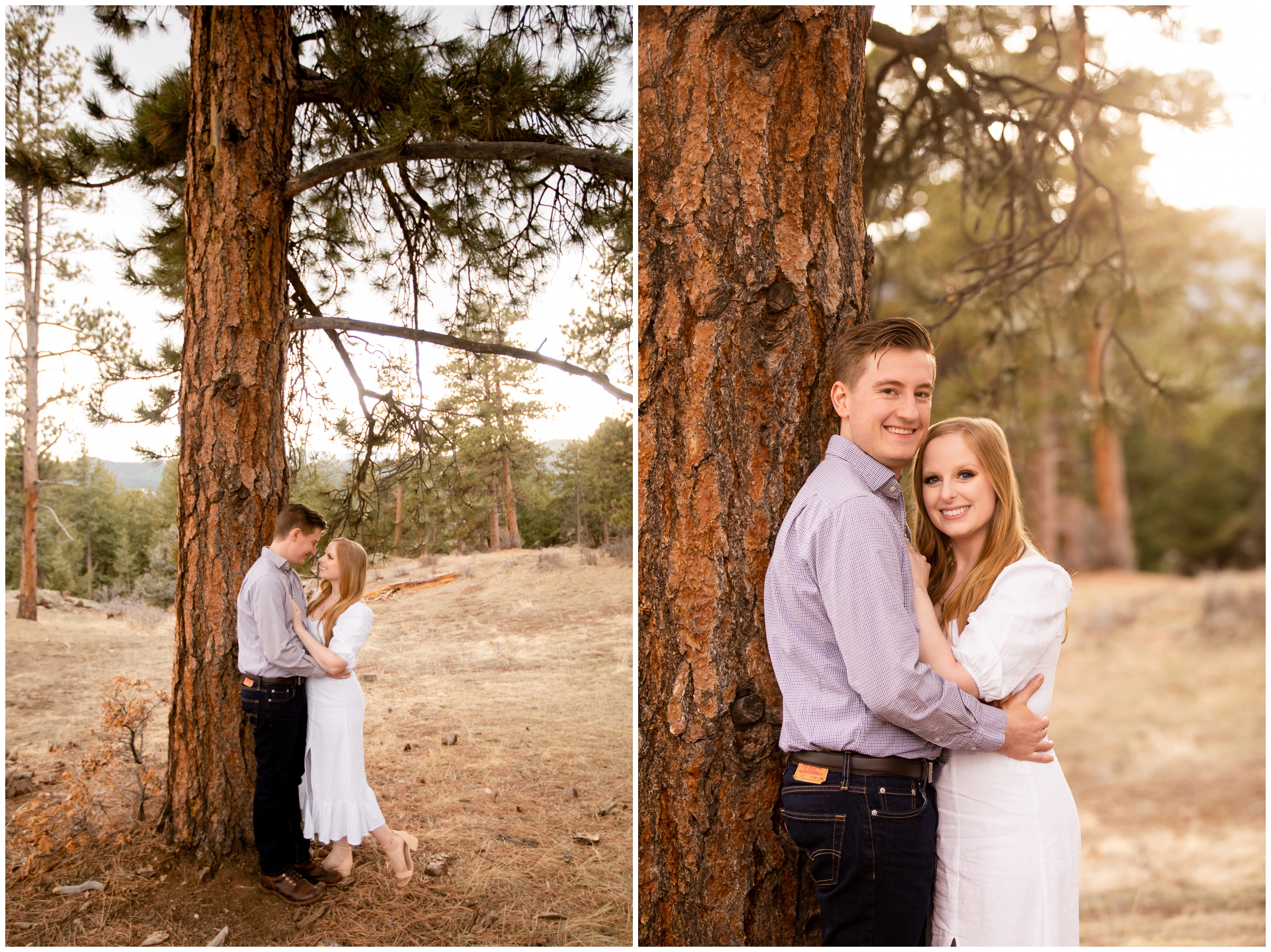 Colorado anniversary portraits during spring at Mount Falcon West by CO elopement photographer Plum Pretty Photography