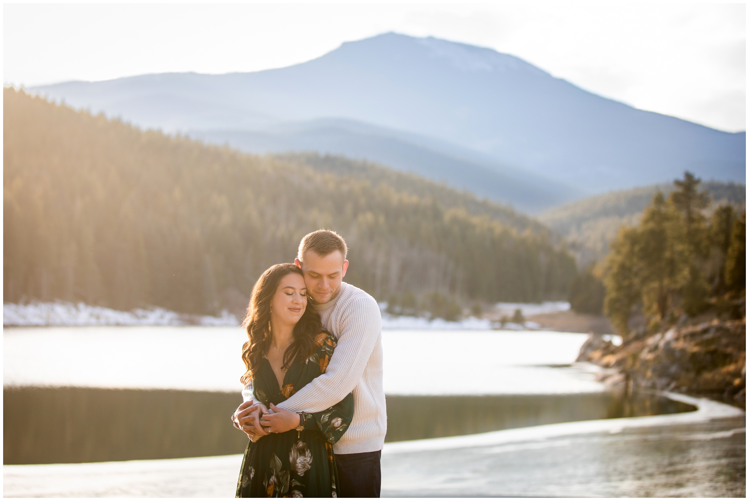 Fall couples photos in Colorado mountains by Evergreen portrait photographer Plum Pretty Photography