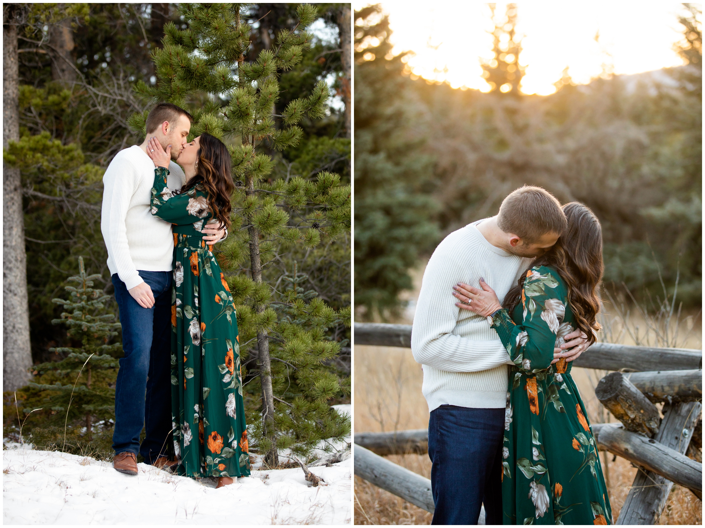 Fall couples photos in Colorado mountains by Evergreen portrait photographer Plum Pretty Photography