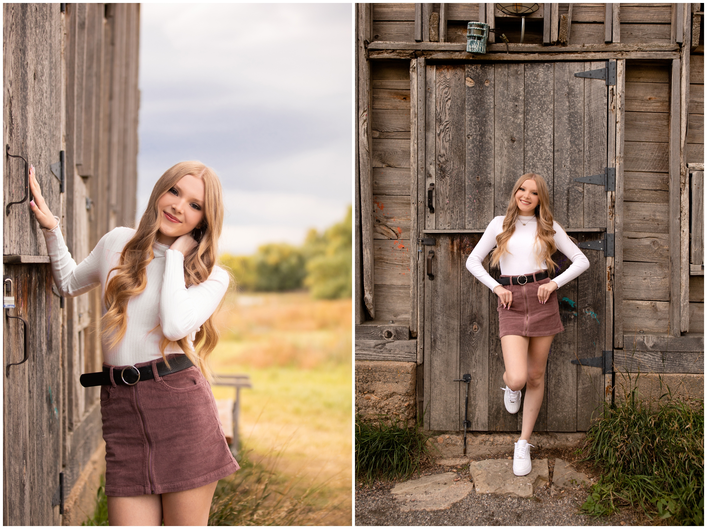 Colorado fall senior pictures at Sandstone Ranch by portrait photographer Plum Pretty Photography