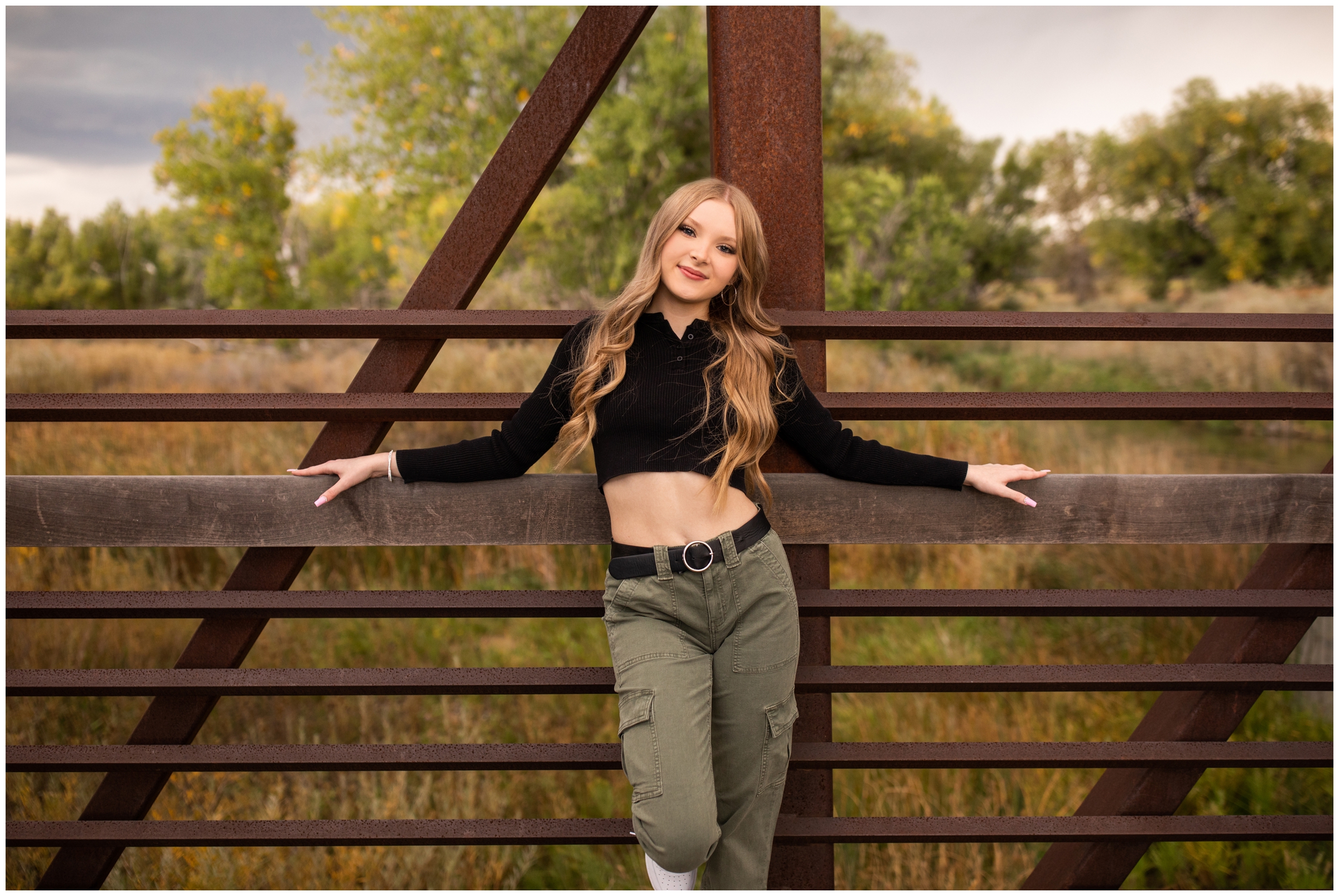 high school graduation portraits at Sandstone Ranch in Longmont 