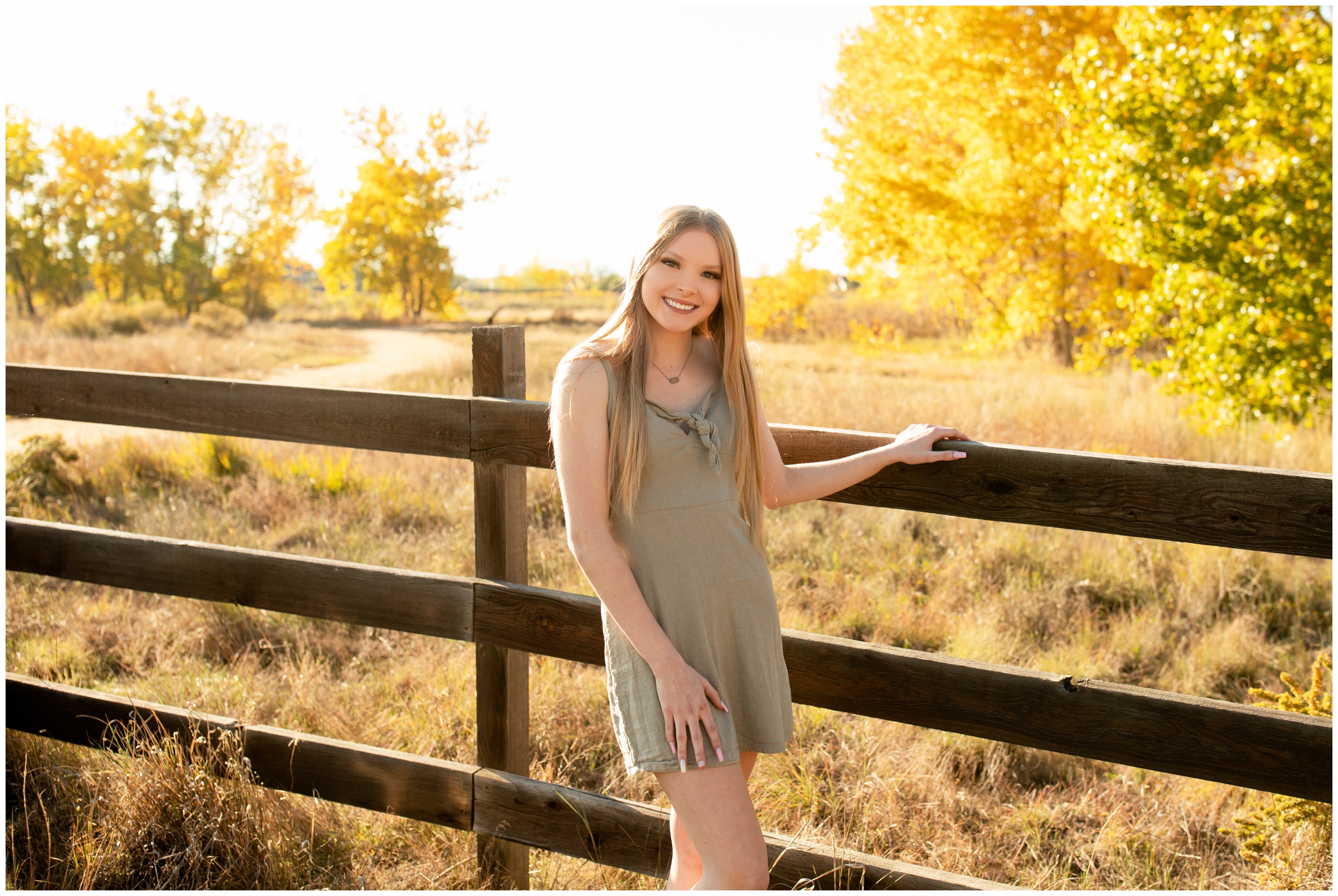 Colorado fall senior pictures at Idaho Creek Open Space by portrait photographer Plum Pretty Photography