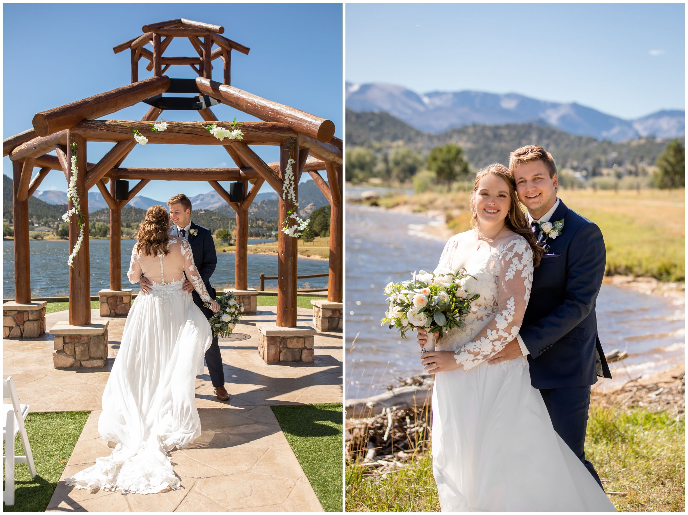 Estes Park Resort wedding photos during fall by Colorado mountain photographer Plum Pretty Photography