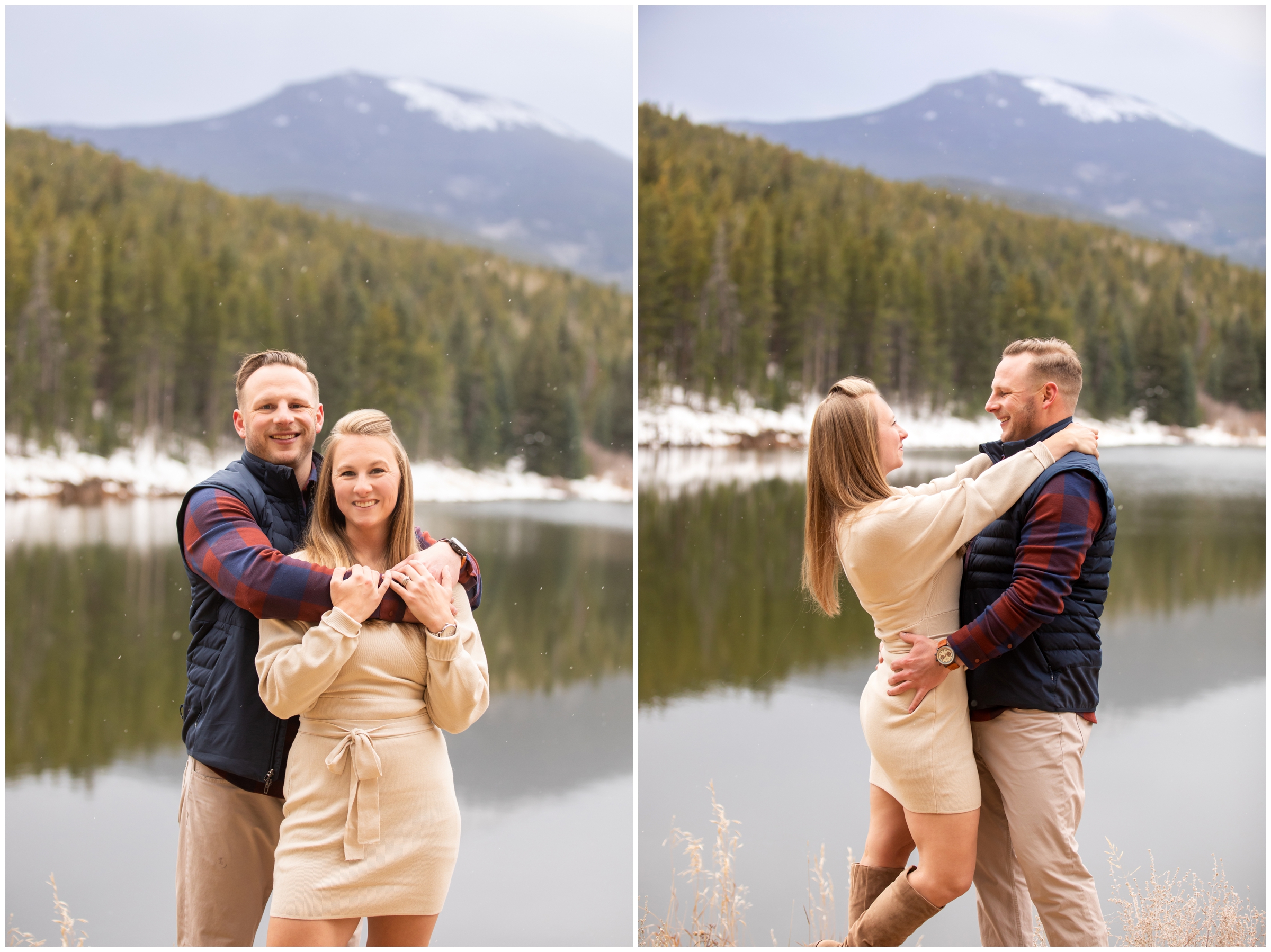 winter engagement pictures in the Colorado mountains by Plum Pretty Photography 