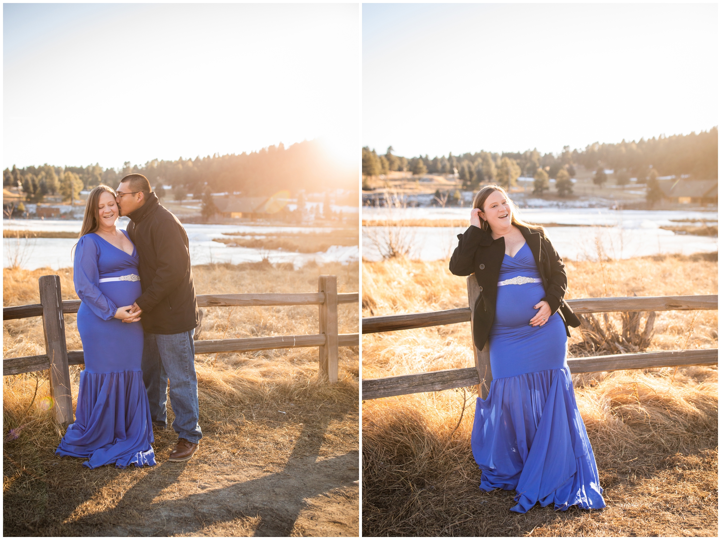 Evergreen Colorado maternity pictures at Evergreen Lake House by portrait photographer Plum Pretty Photography