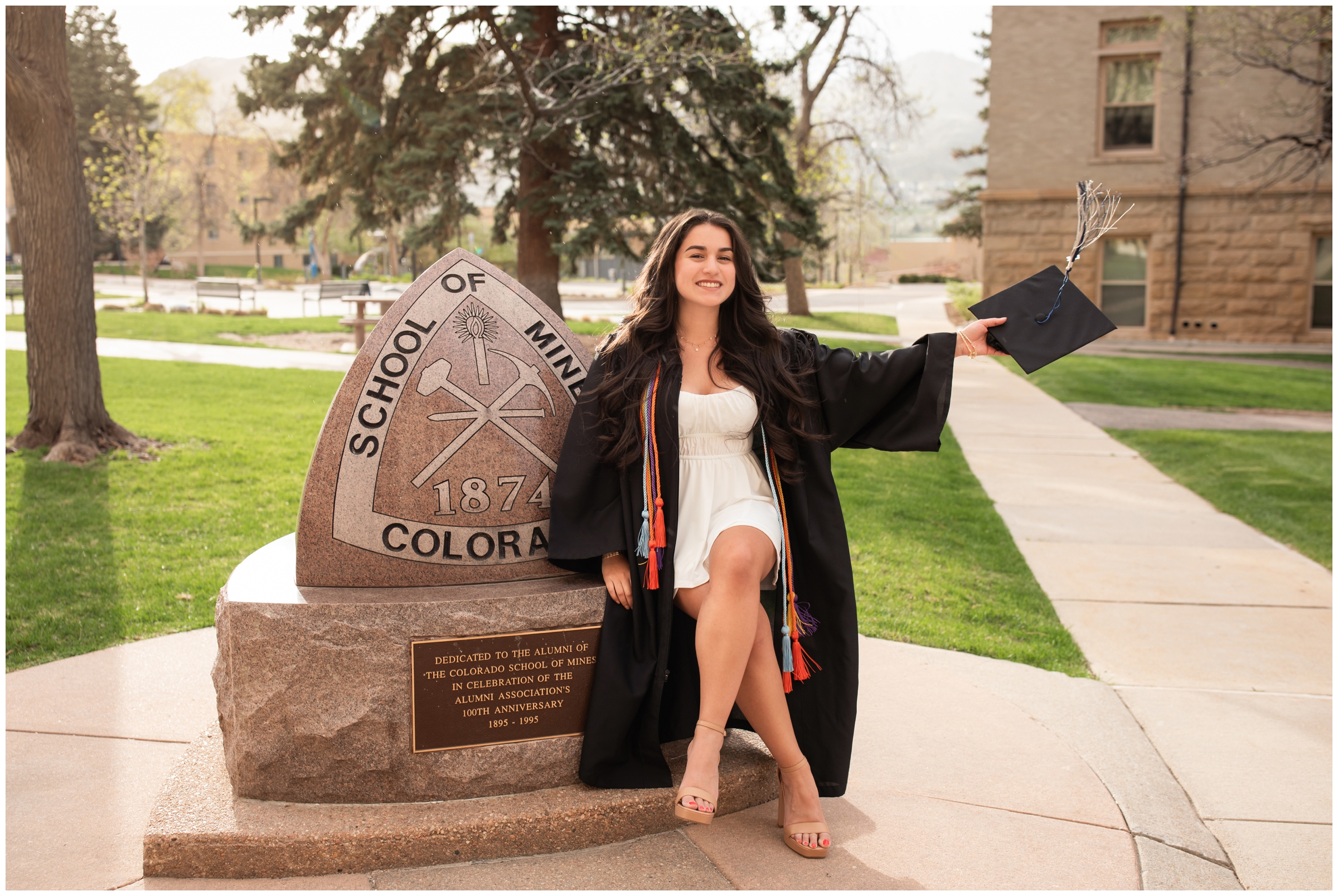 Colorado college graduation portraits at the Colorado School of Mines by senior photographer Plum Pretty Photography