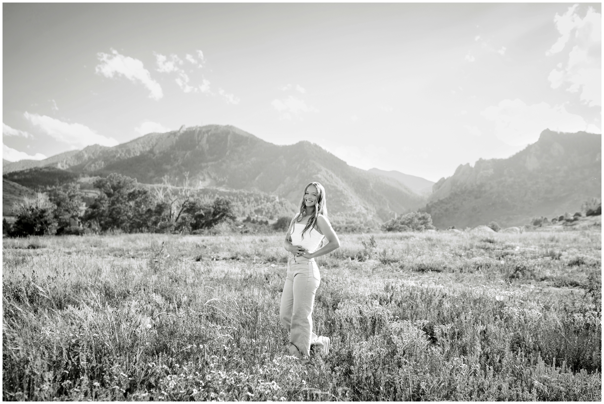 Boulder CO senior portrait photography session at South Mesa Trail by Colorado photographer Plum Pretty Photography