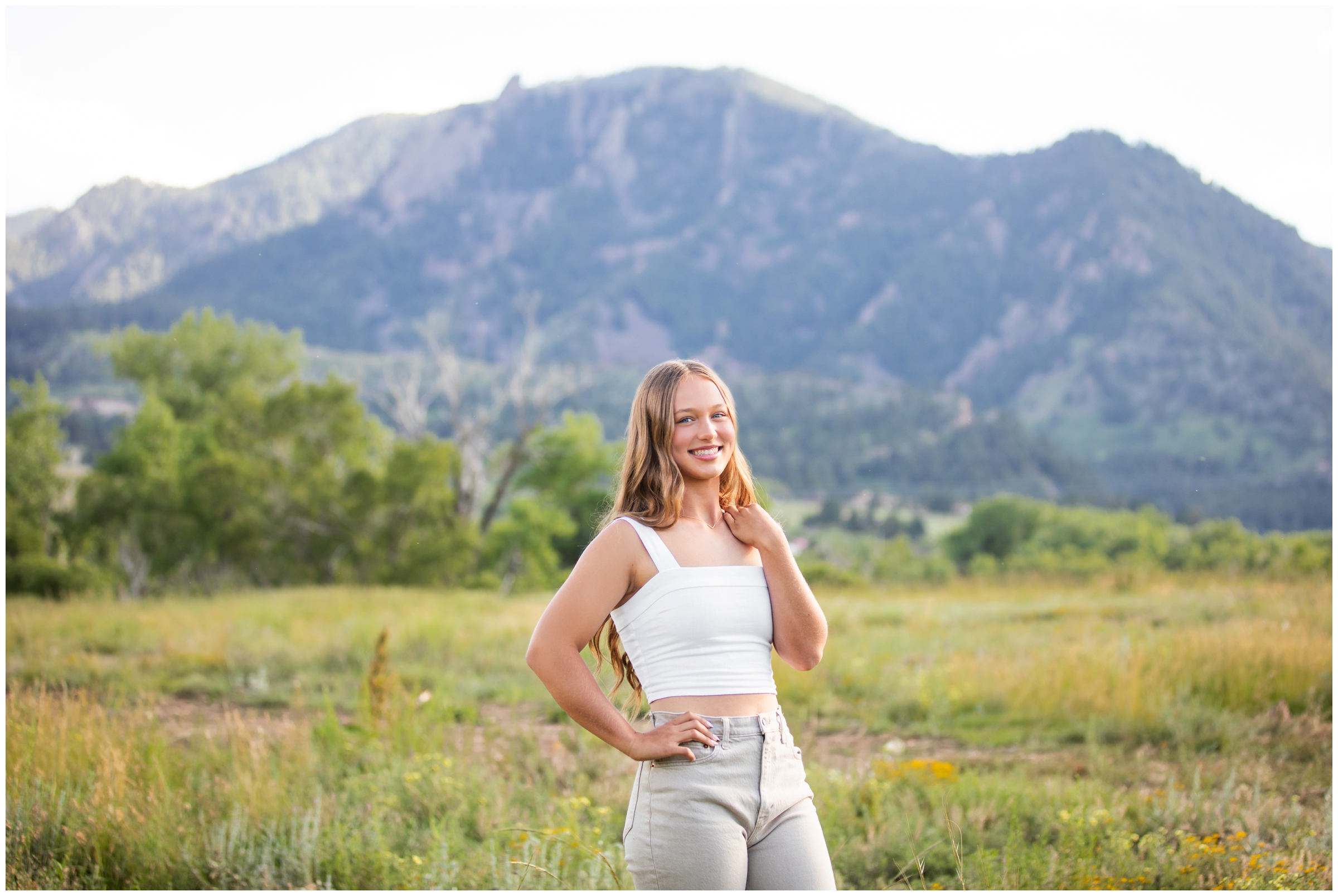 Colorado mountain senior pictures at South Mesa Trail