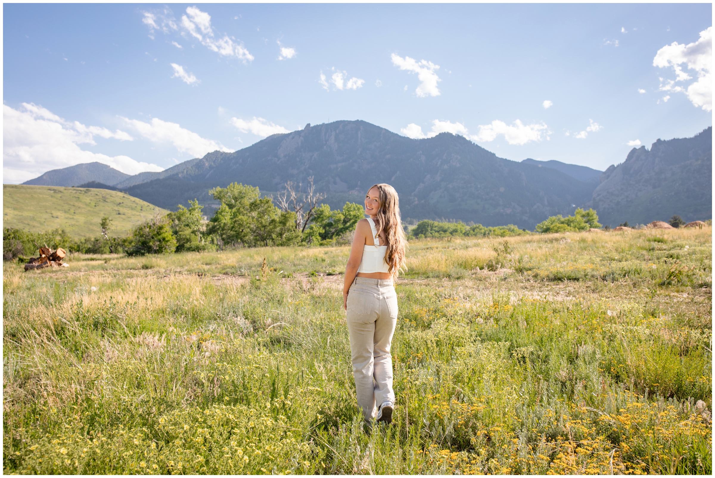 Boulder CO senior portrait photography session at South Mesa Trail by Colorado photographer Plum Pretty Photography