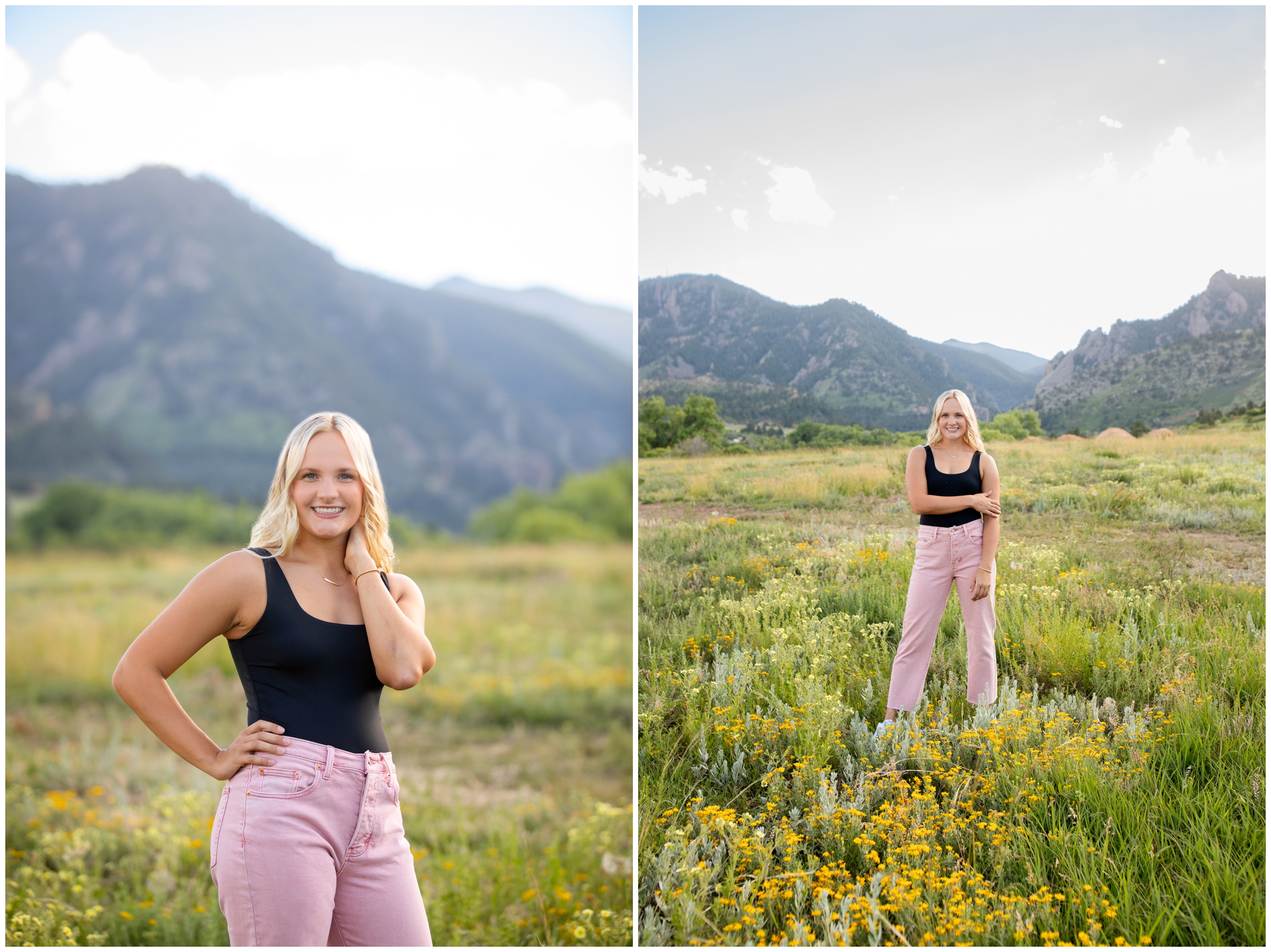 Boulder graduation pictures at South Mesa Trail by Colorado senior portrait photographer Plum Pretty Photography