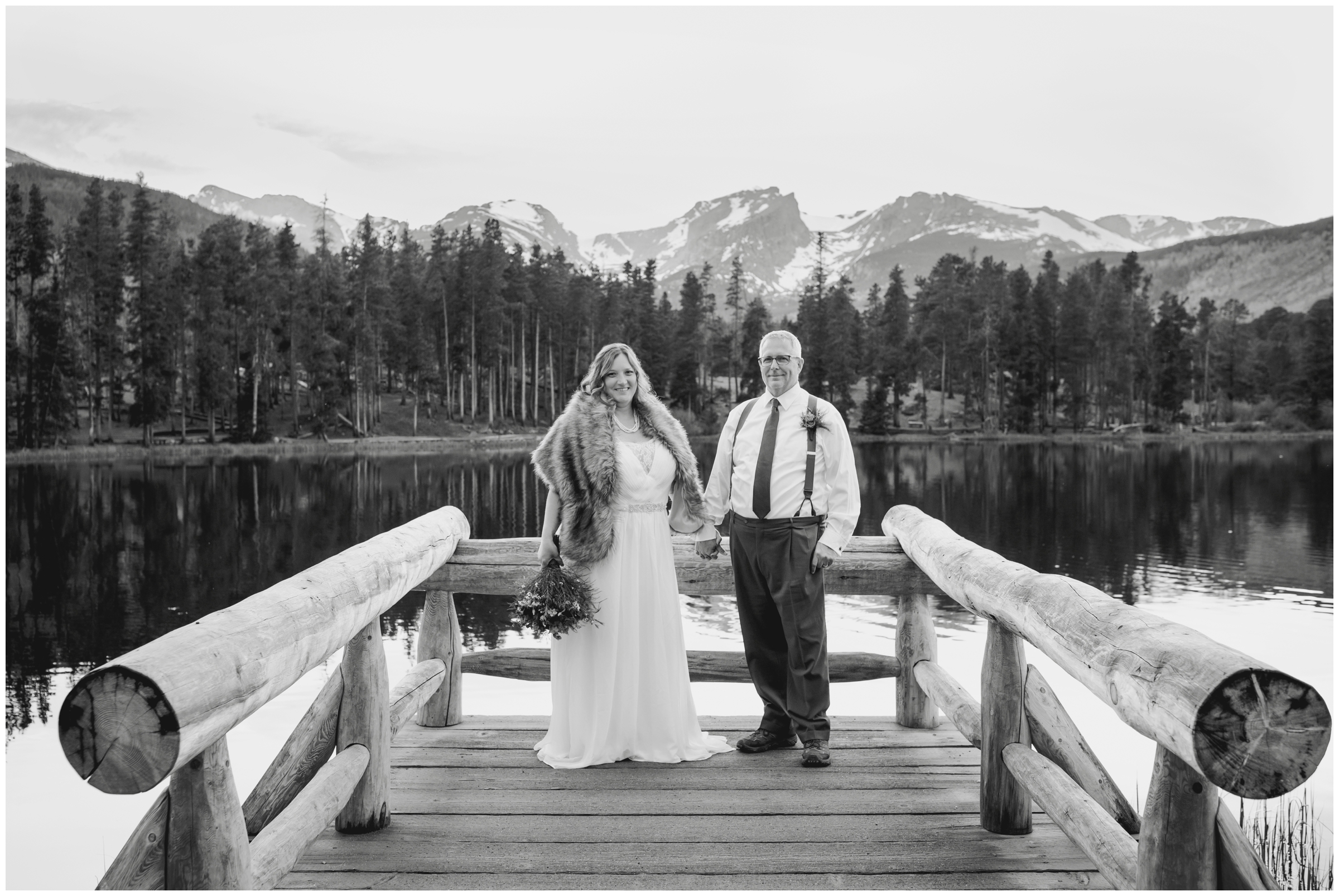 couple's portraits at Sprague Lake in Estes Park CO by Plum Pretty Photos
