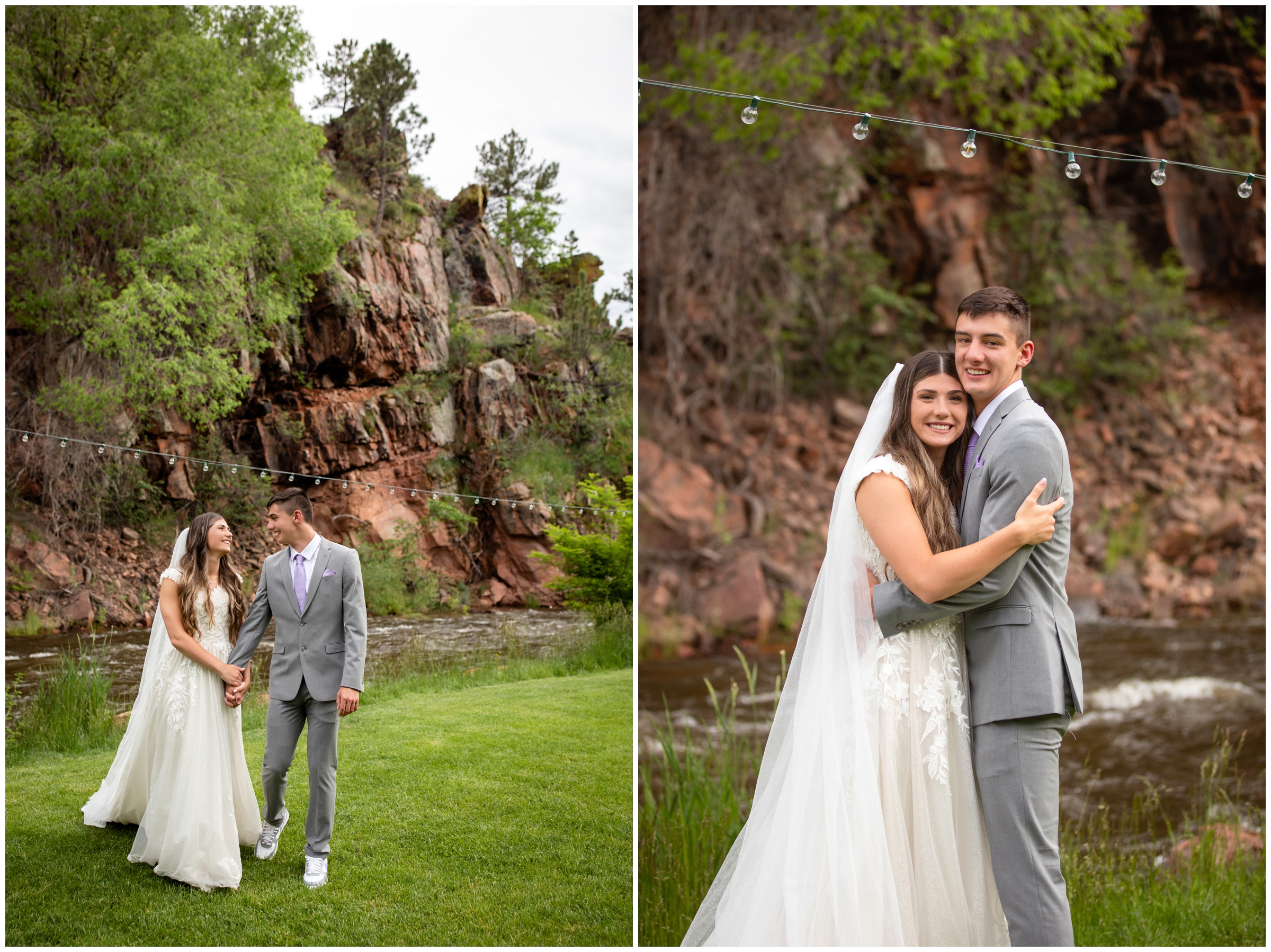 River Bend Colorado wedding portraits during summer by Lyons CO photographer Plum Pretty Photography