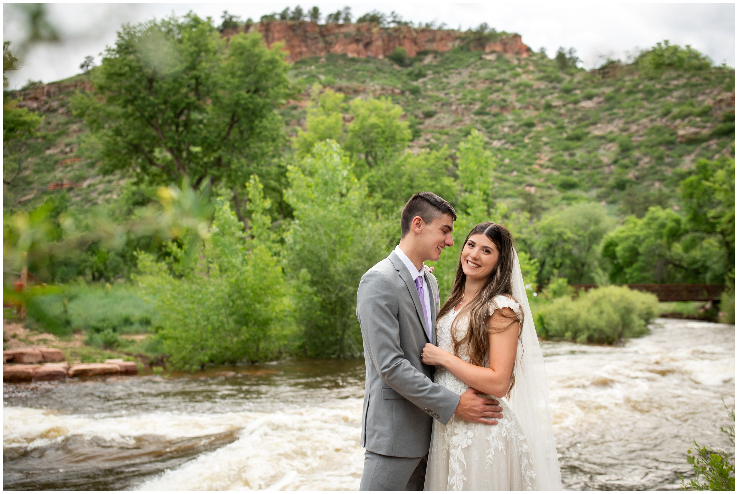 River Bend Colorado wedding portraits during summer by Lyons CO photographer Plum Pretty Photography