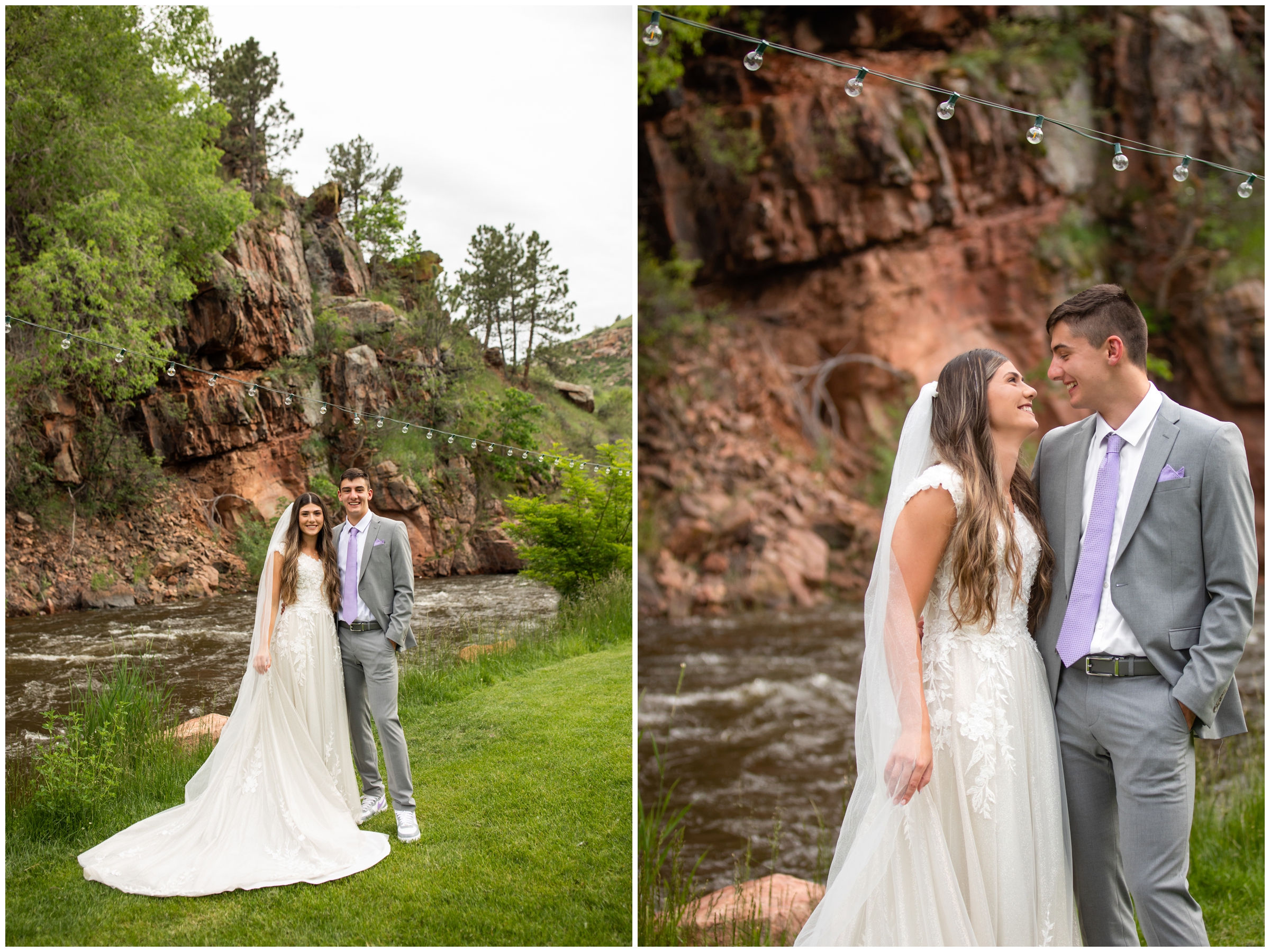 River Bend Colorado wedding portraits during summer by Lyons CO photographer Plum Pretty Photography