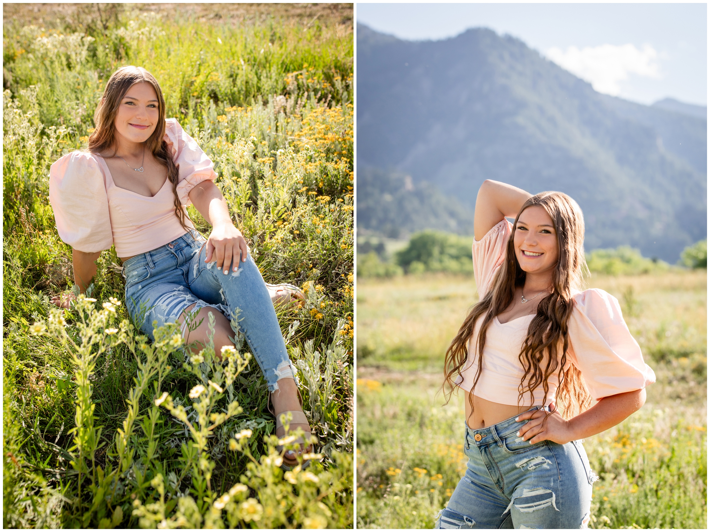 Colorado mountain graduation photography session at South Mesa Trail