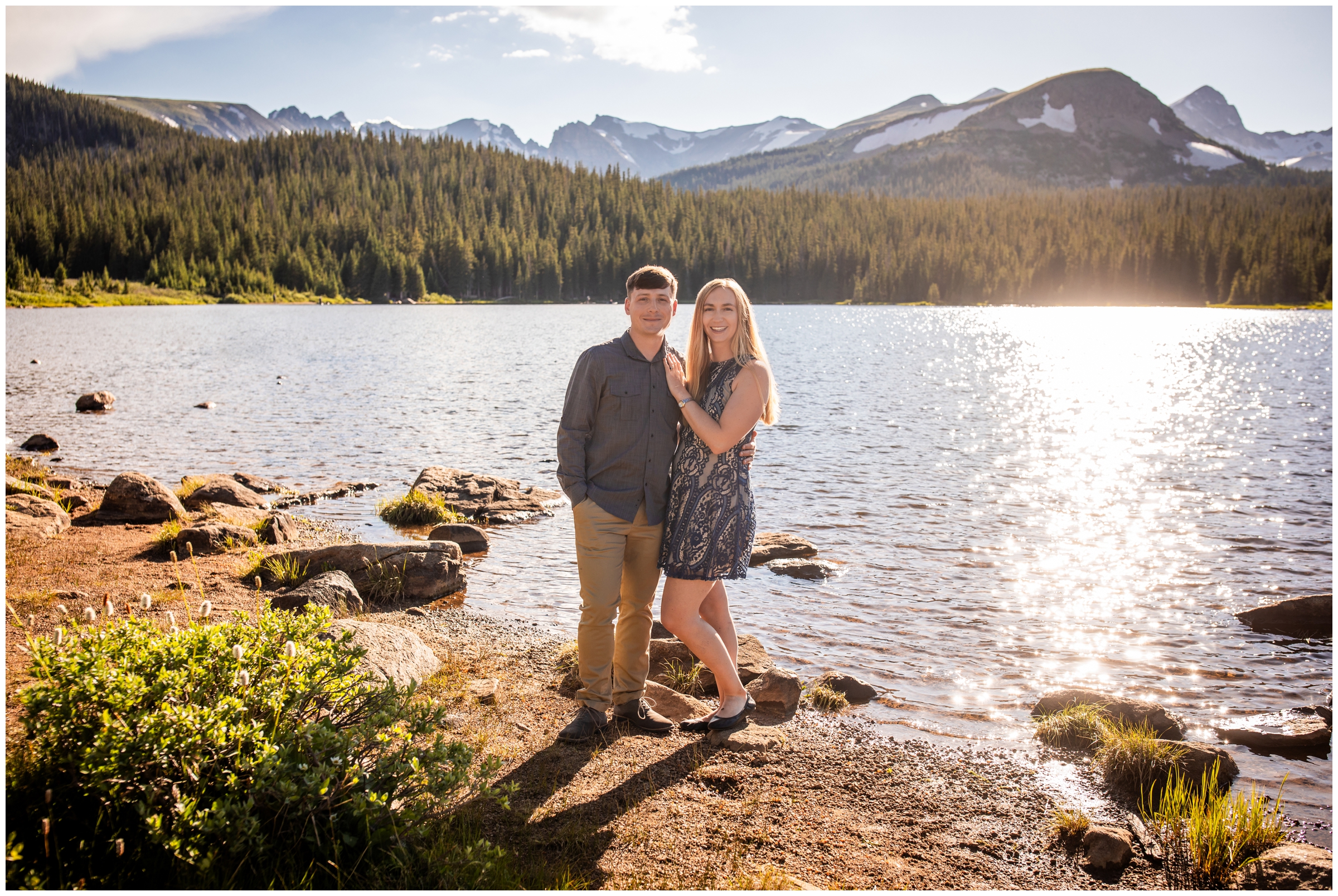 Colorado mountain engagement portraits at Brainard Lake by CO wedding photographer Plum Pretty Photography