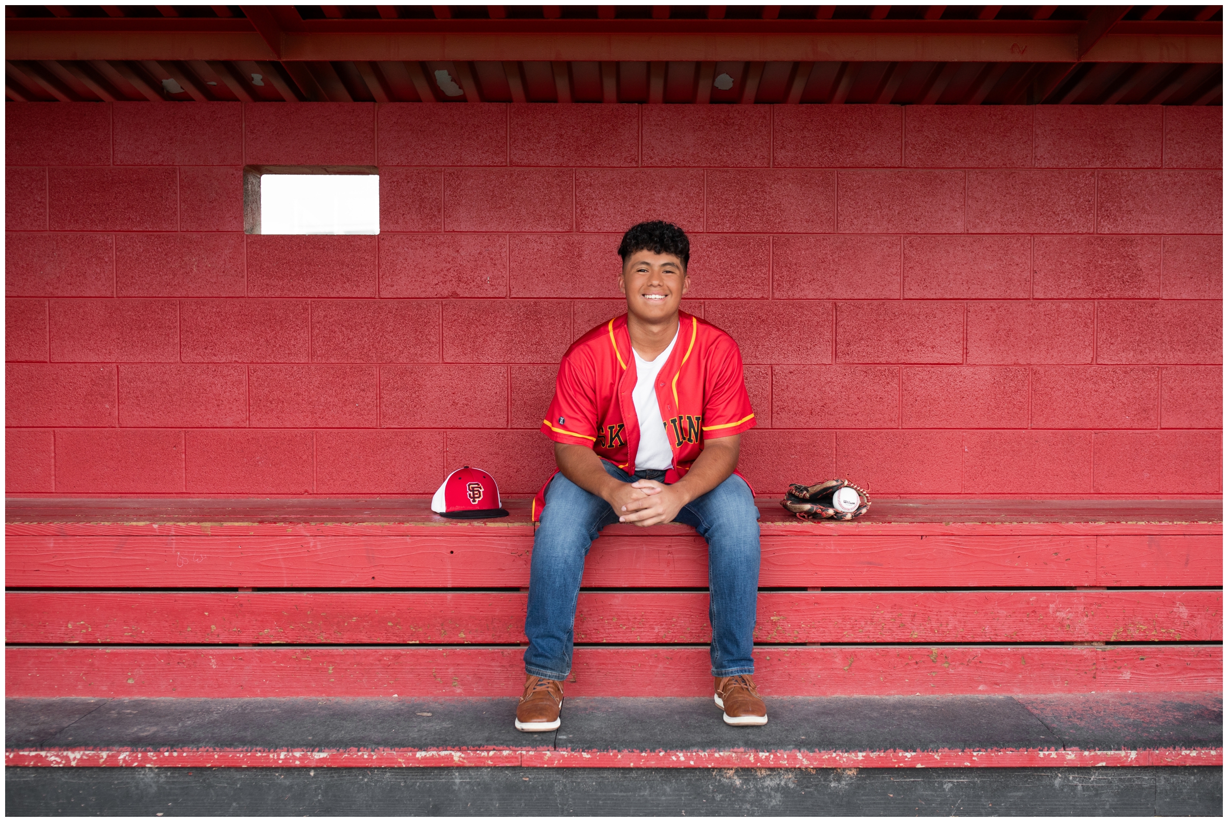 baseball senior photography inspiration at Skyline High school by Longmont photographer Plum Pretty Photography 