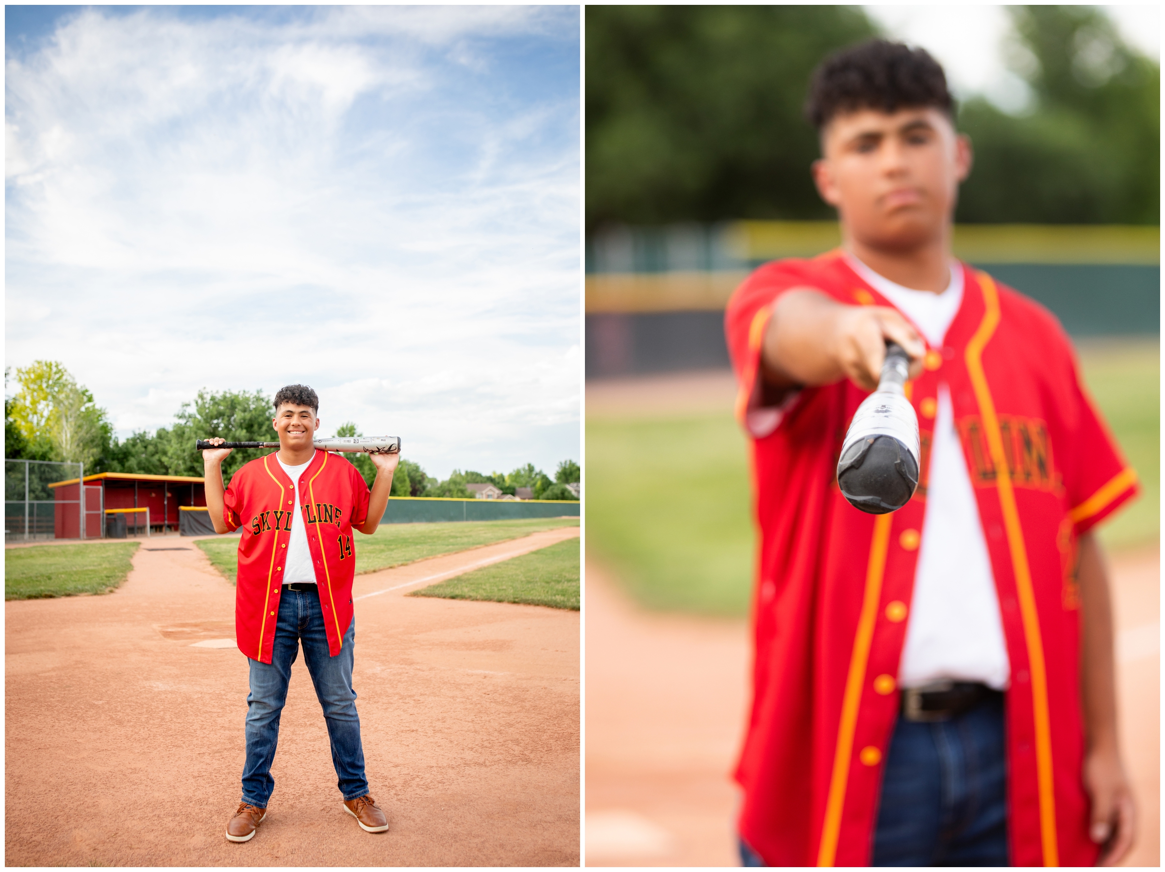 baseball senior photography inspiration in Longmont Colorado 