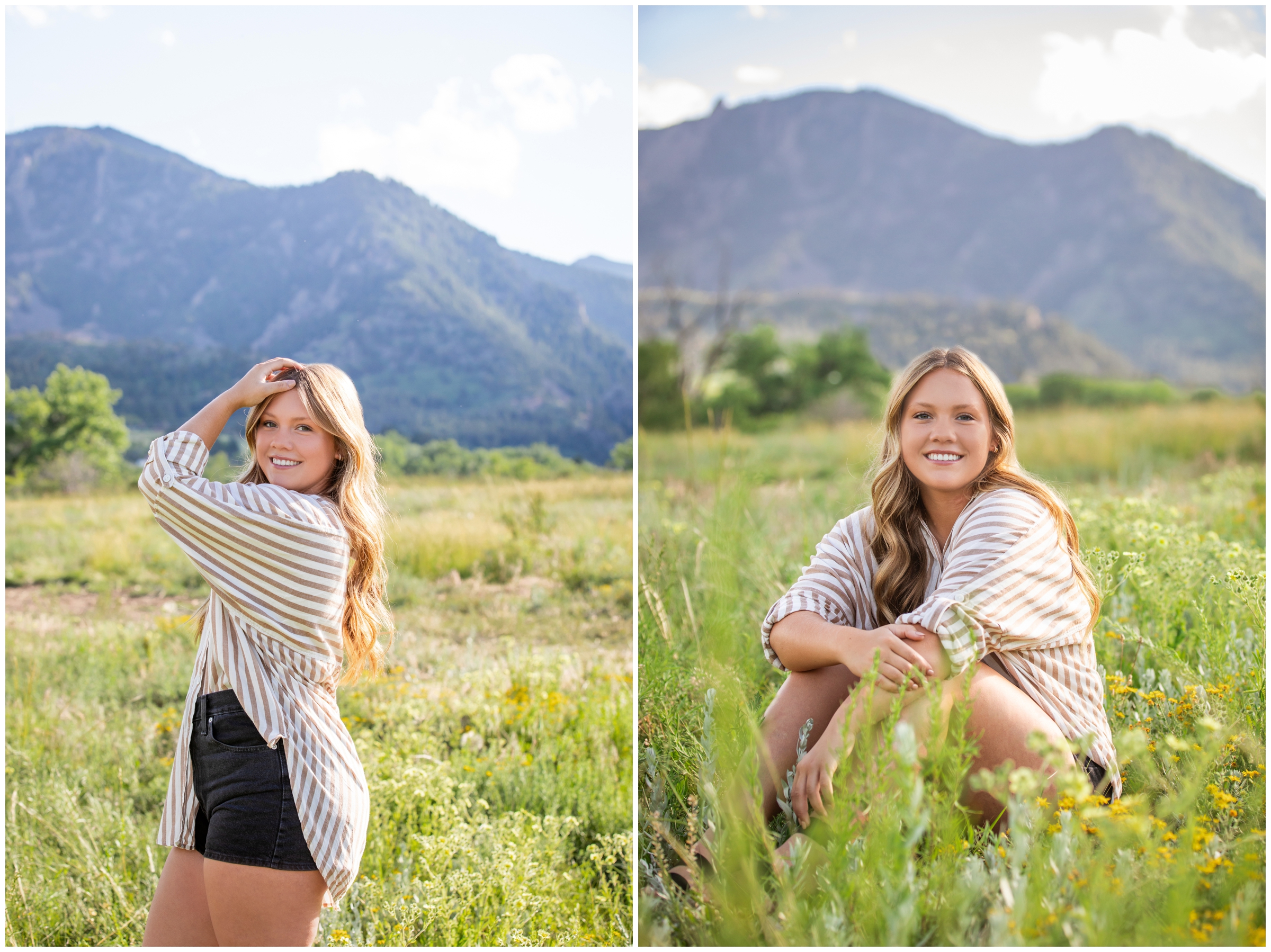 mountain senior pictures at South Mesa Trail in Boulder Colorado 