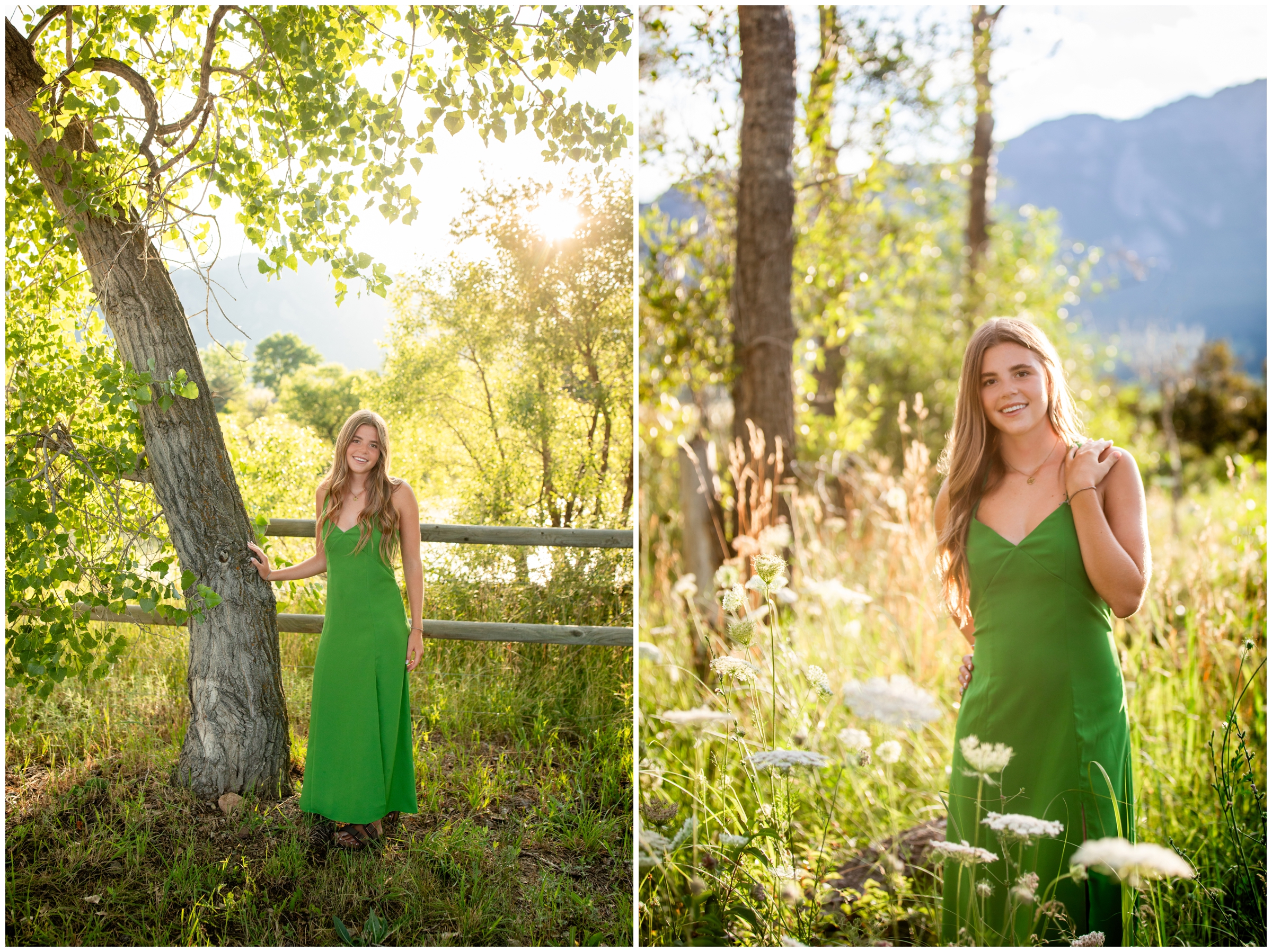 teen posing in flower field during Boulder Colorado senior pictures at South Boulder Creek West 