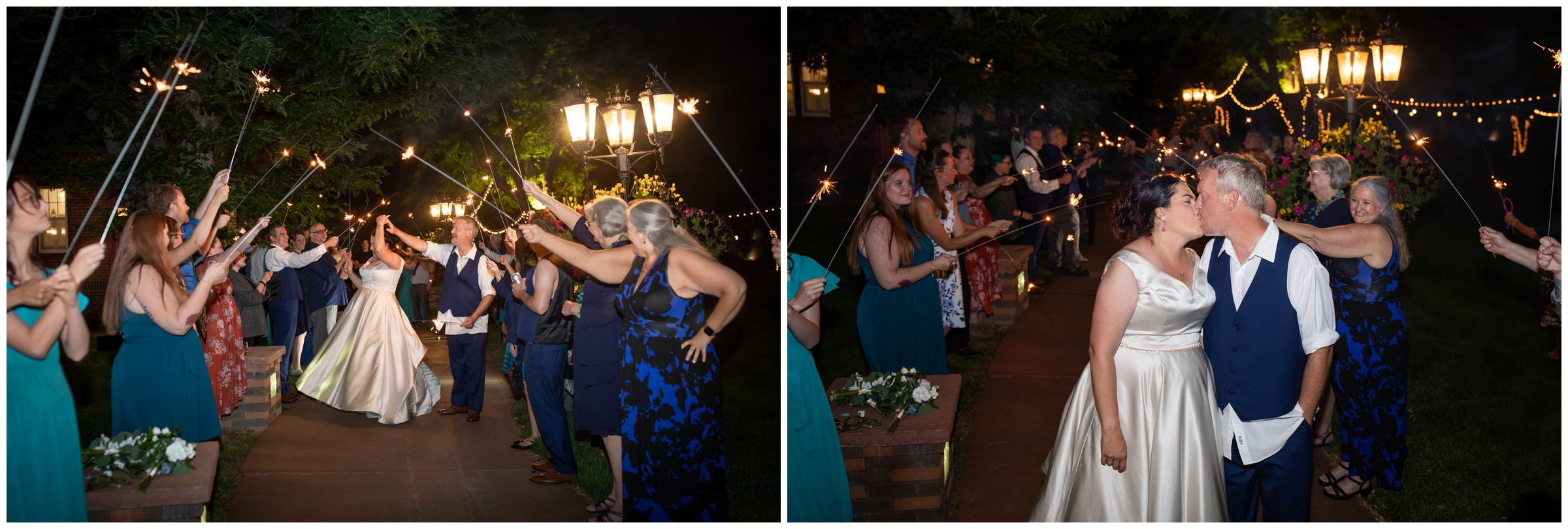 wedding sparkler exit after Dove House reception at Lionsgate by Plum Pretty Photography 